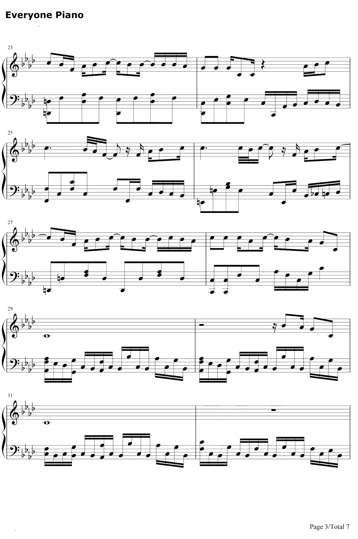 单行的轨道钢琴谱-邓紫棋3