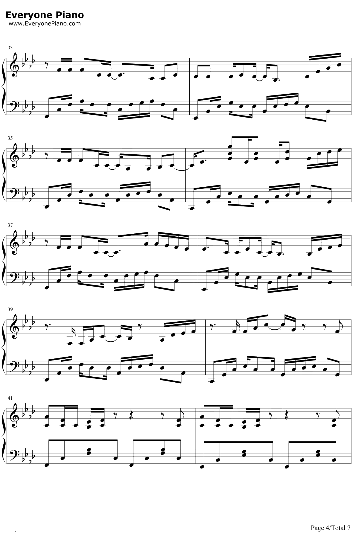 单行的轨道钢琴谱-邓紫棋4