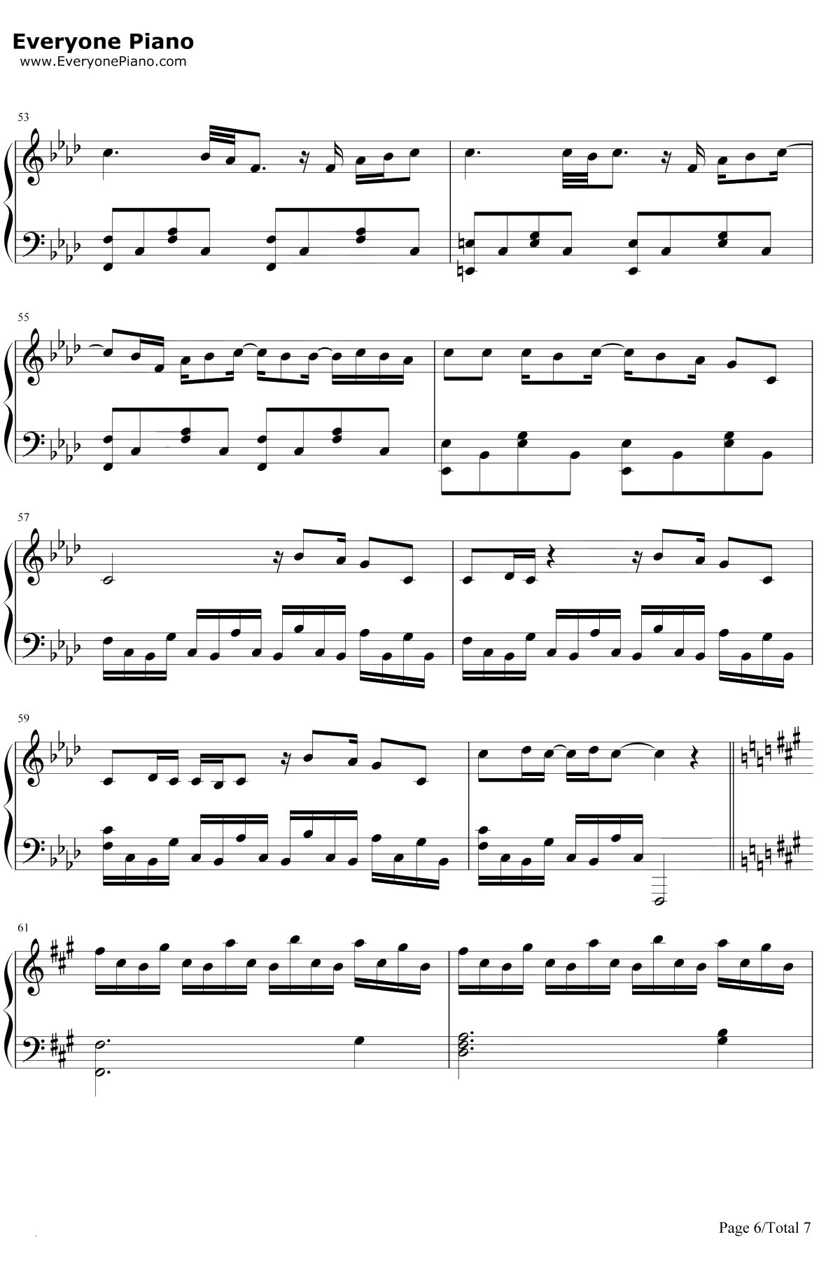 单行的轨道钢琴谱-邓紫棋6