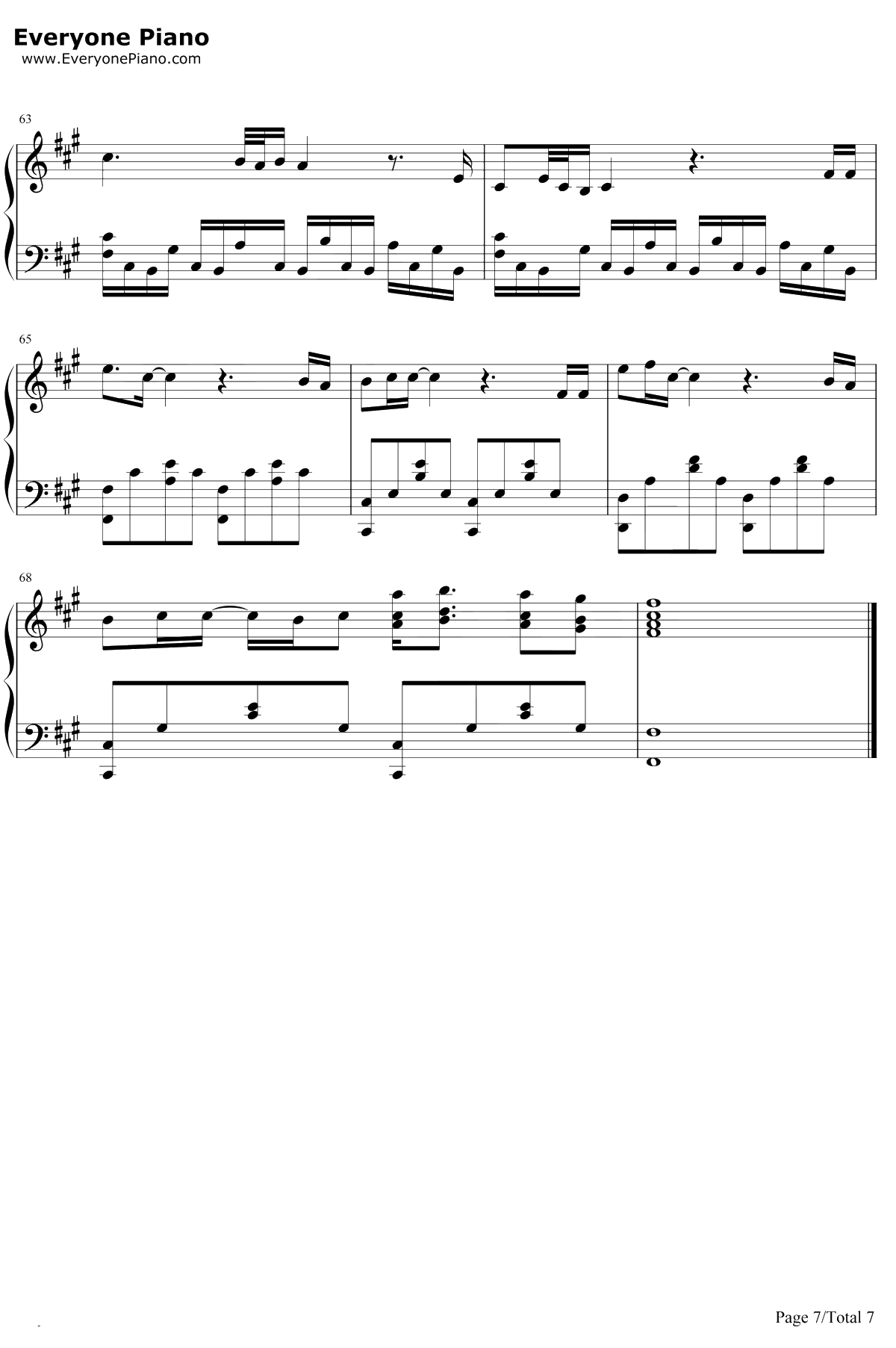 单行的轨道钢琴谱-邓紫棋7