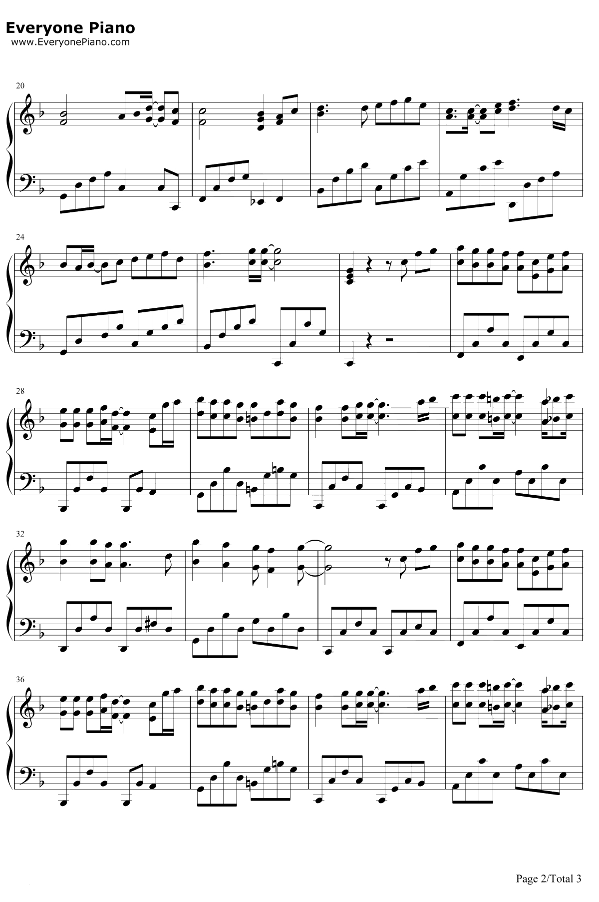 最美的遇见钢琴谱-徐佳莹-凉生我们可不可以不忧伤主题曲2