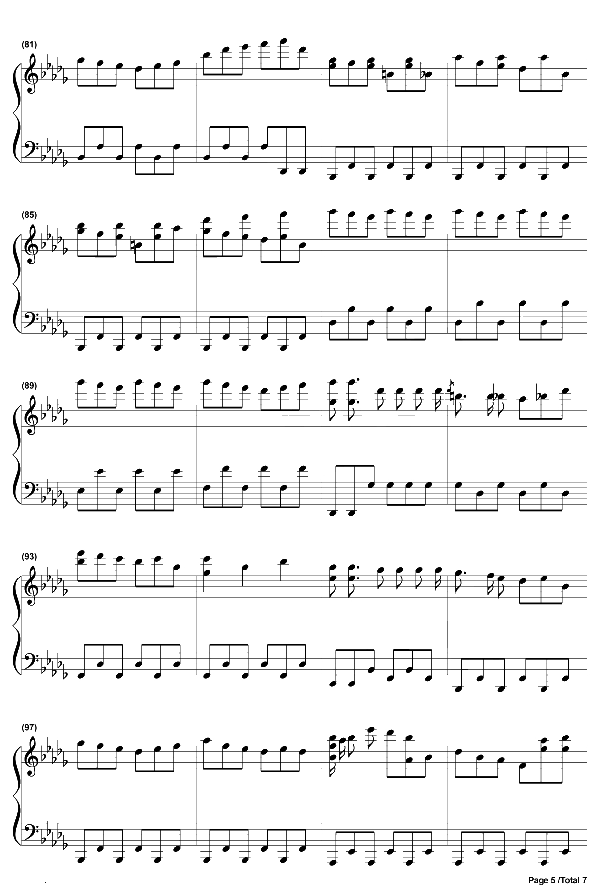 Greenery Rain钢琴谱-KASHIWADaisuke-《言叶之庭》OST-EOP曲5