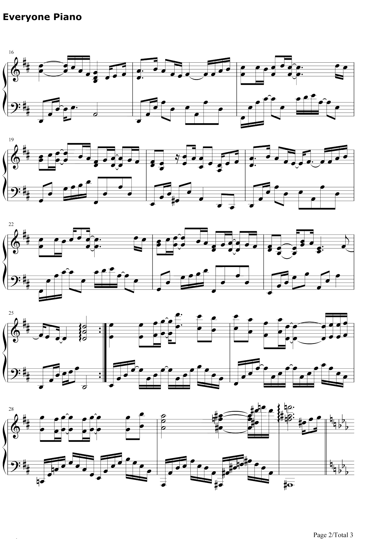 生生不息钢琴谱-马天宇-凉生我们可不可以不忧伤片尾曲2