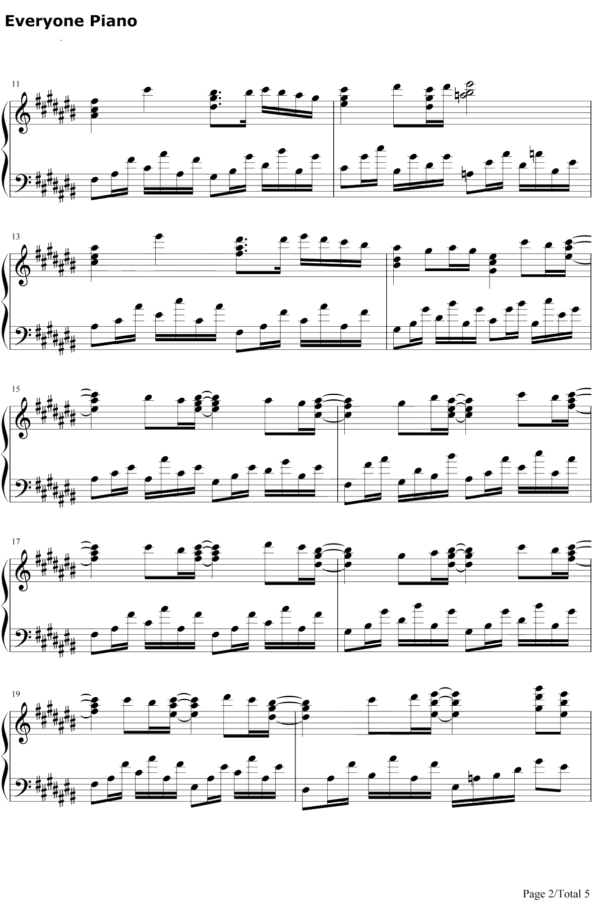 春よ、来い钢琴谱-松任谷由实-春よ、来い主題歌2