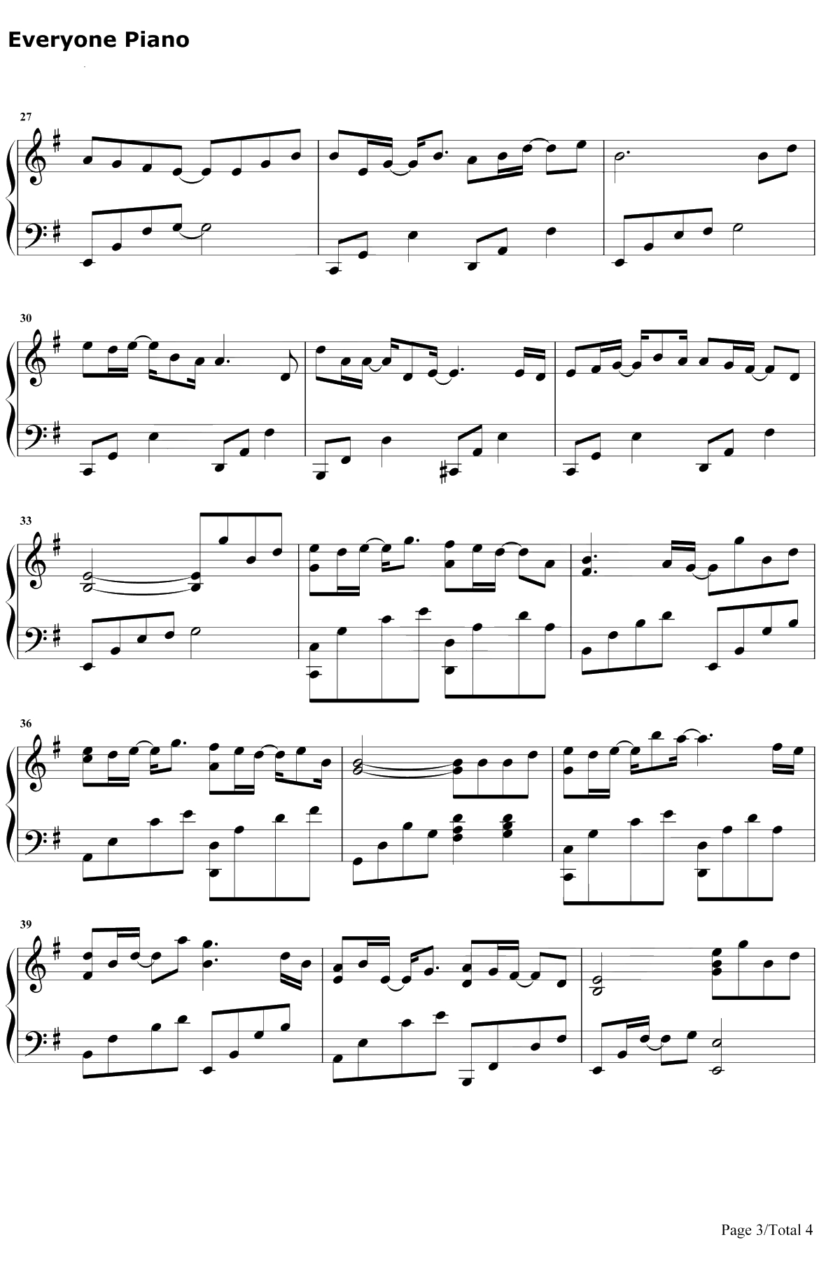 君不见钢琴谱-艾辰璟年屿汐麓七-古风剧情歌3