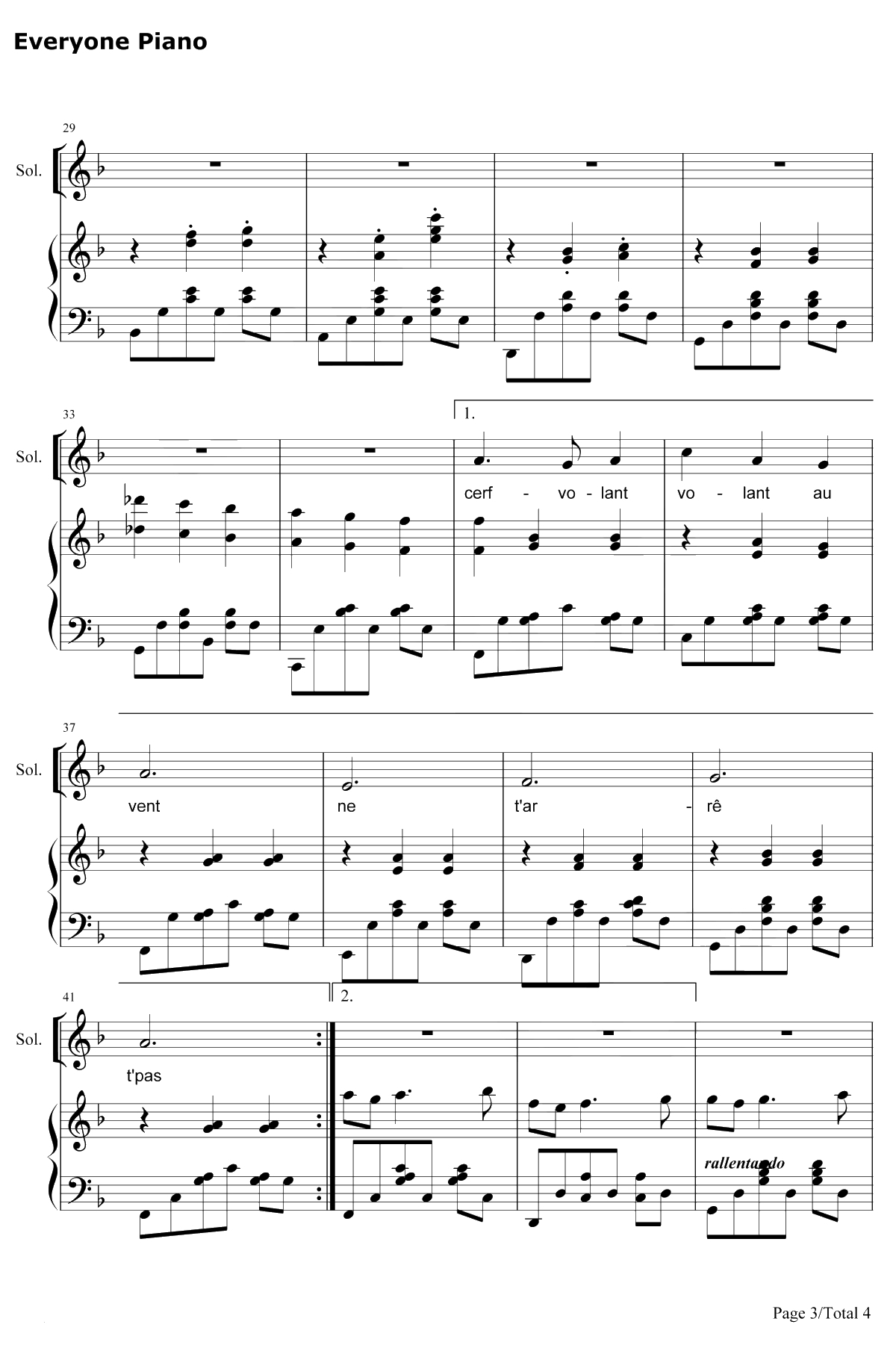 Cerf钢琴谱-BrunoCoulais-volant-风筝-放牛班的春天插曲3