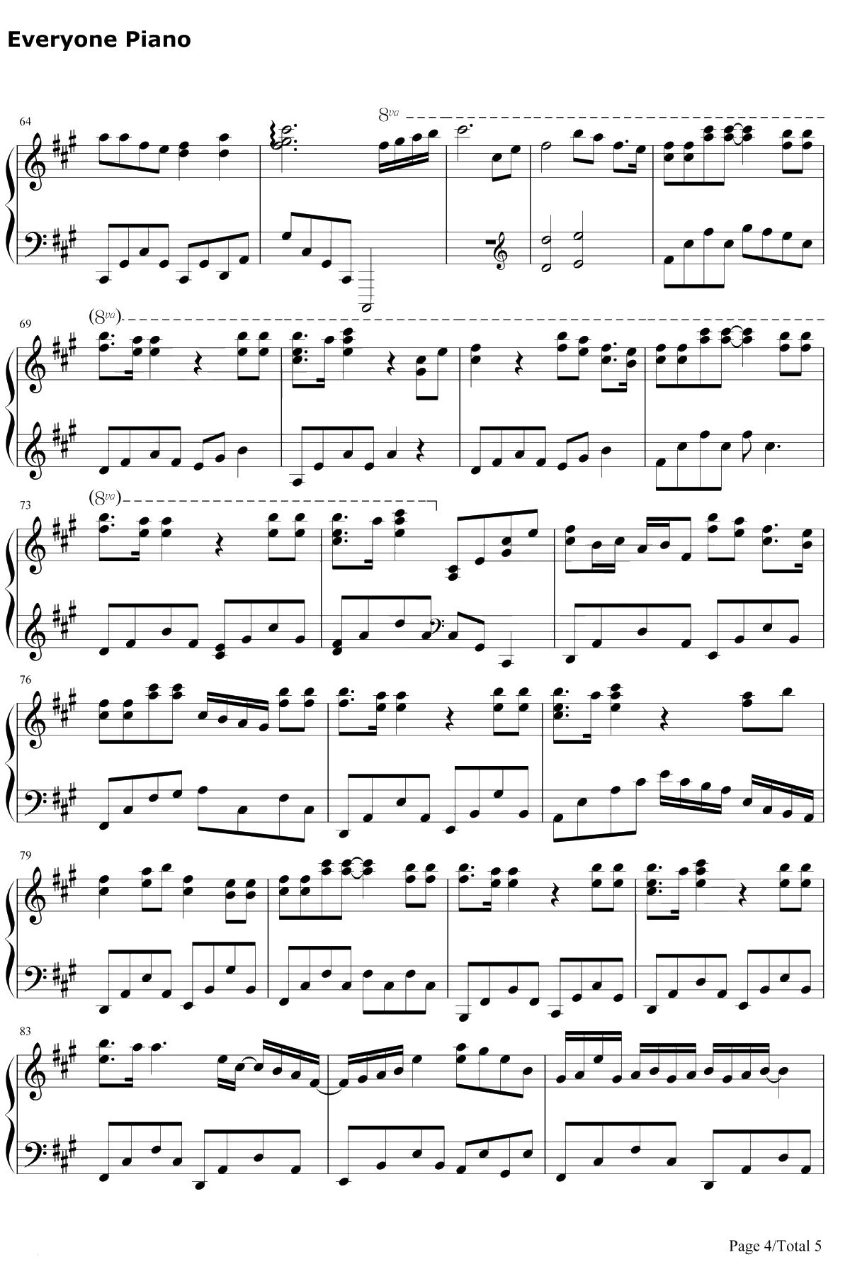 一番绮丽な私を钢琴谱-中岛美嘉-自恋刑警OST4