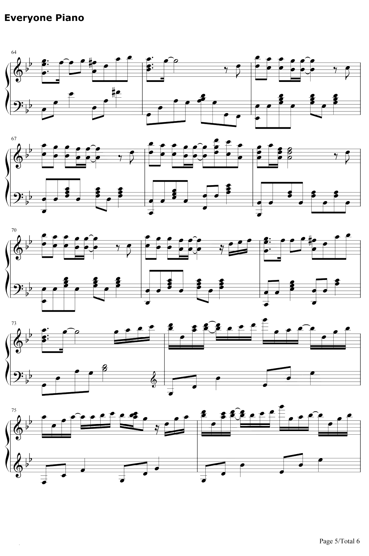 信笺钢琴谱-西村由纪江5