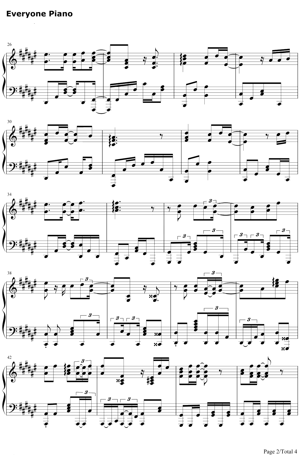 夏色恋花火钢琴谱-藤田茜-情色漫画老师第8话ED2