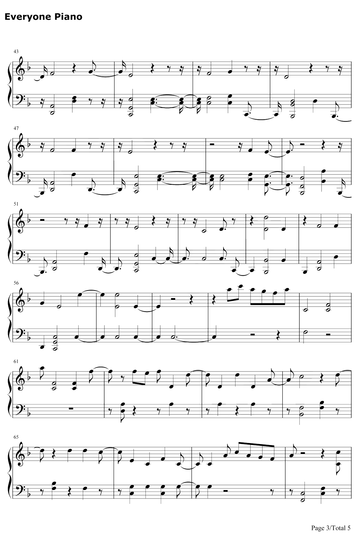 Epiphany钢琴谱-防弹少年团3