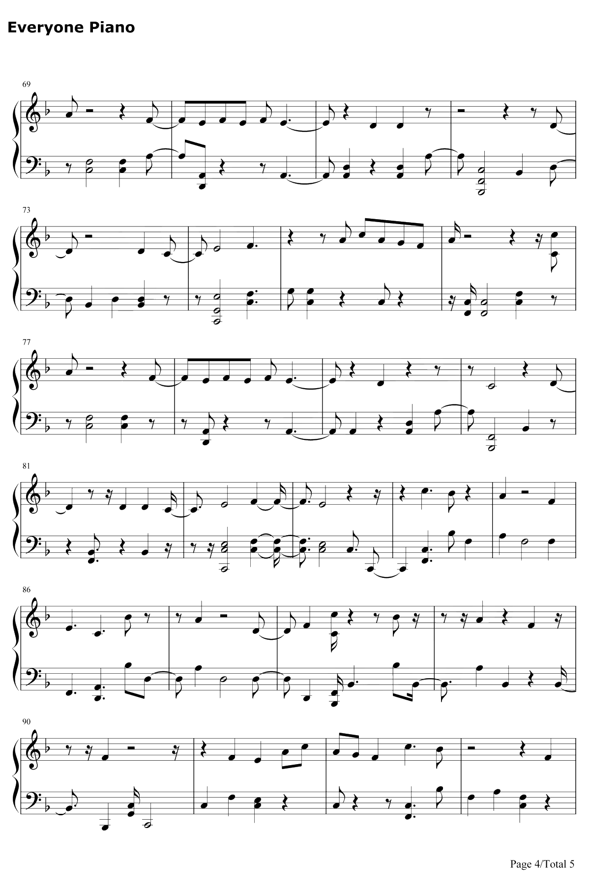 Epiphany钢琴谱-防弹少年团4