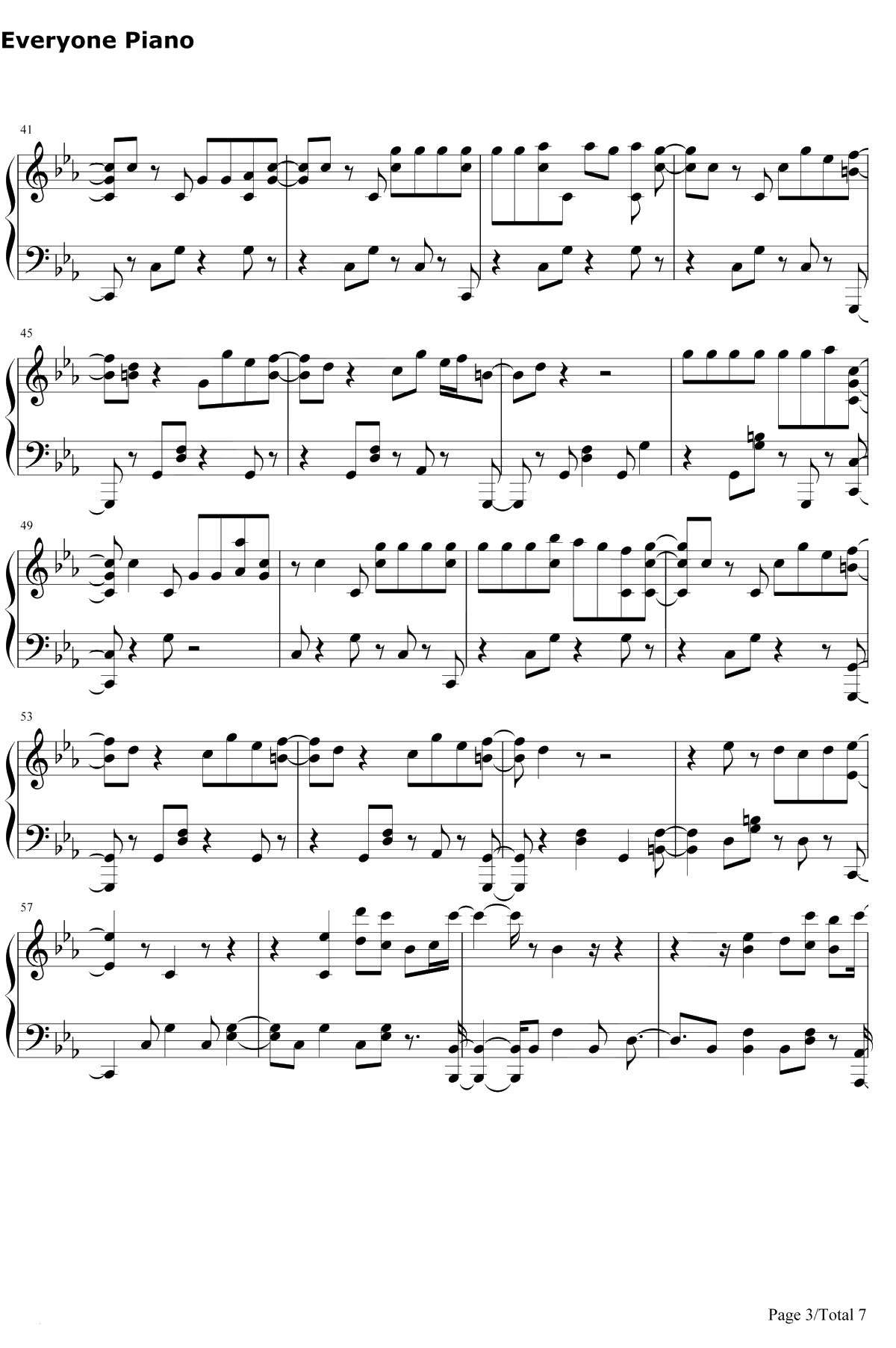 Airplanept.2钢琴谱--防弹少年团3