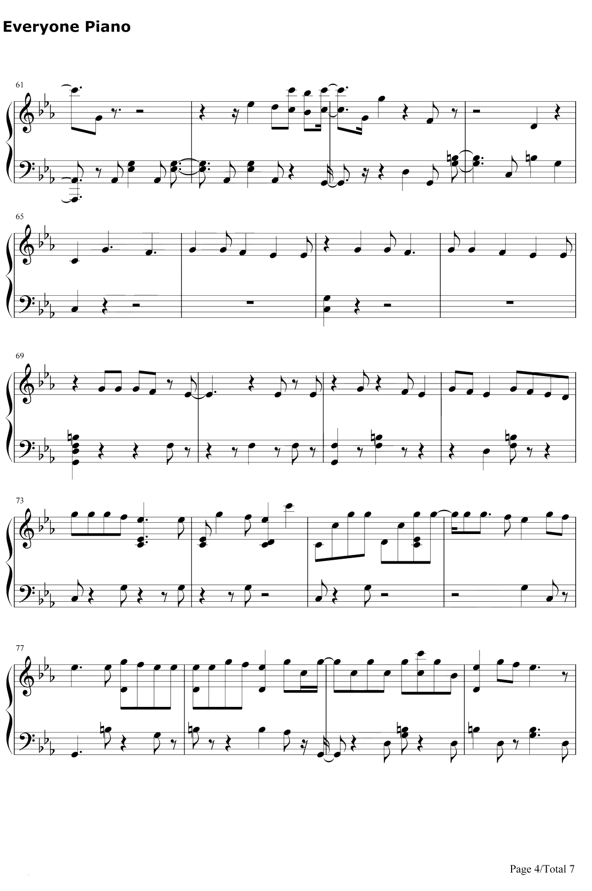 Airplanept.2钢琴谱--防弹少年团4