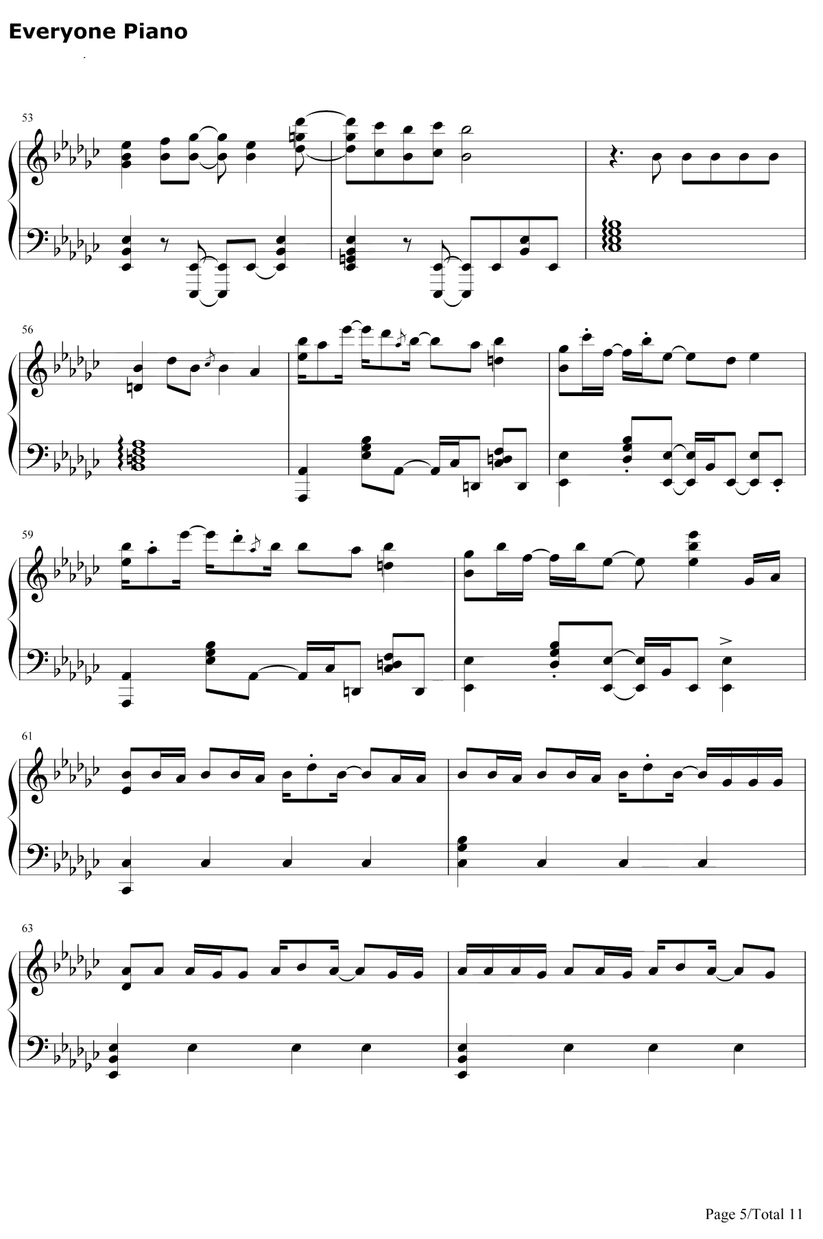 ドラマツルギー钢琴谱-初音未来-拟剧论5