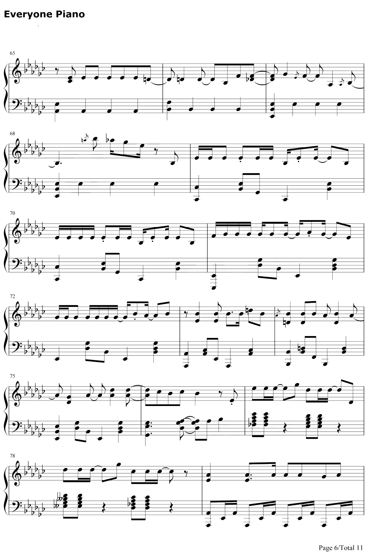 ドラマツルギー钢琴谱-初音未来-拟剧论6