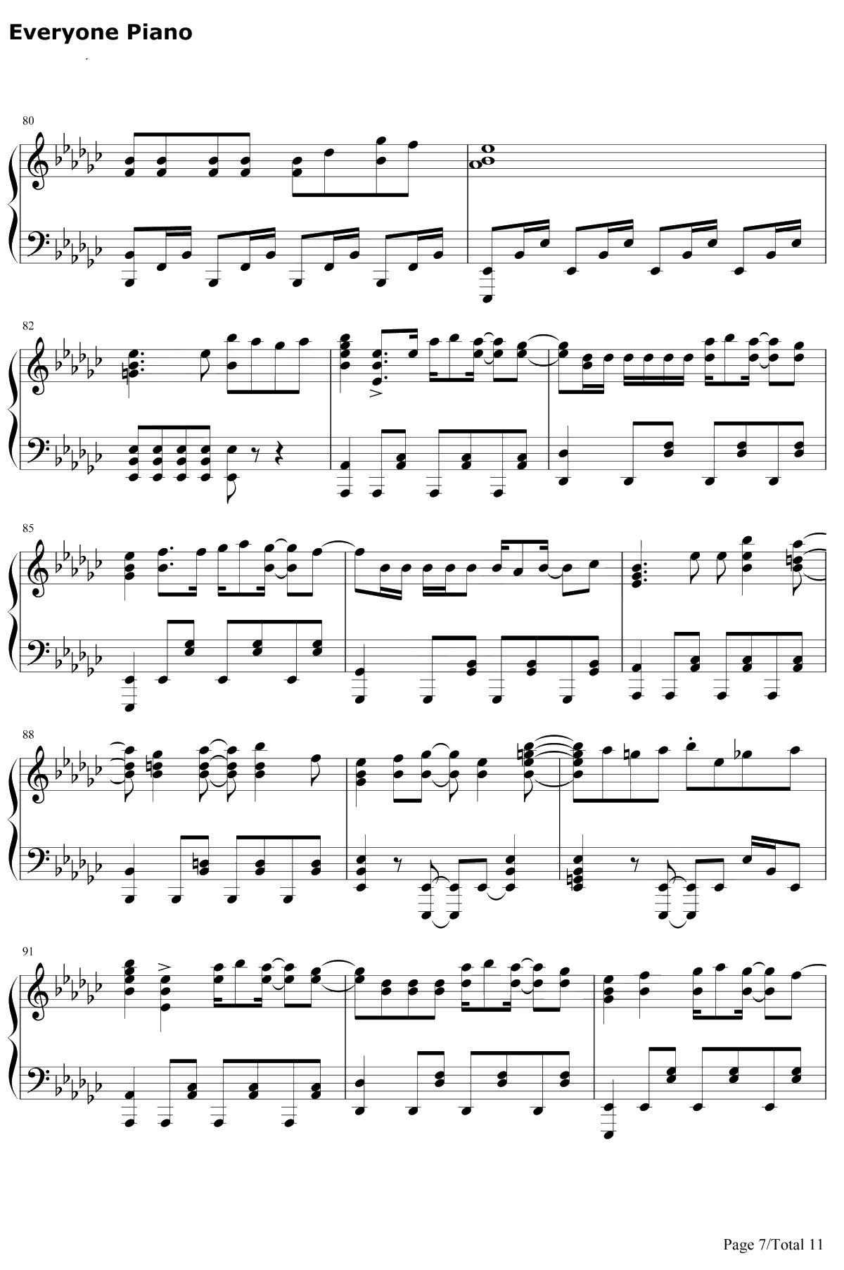 ドラマツルギー钢琴谱-初音未来-拟剧论7