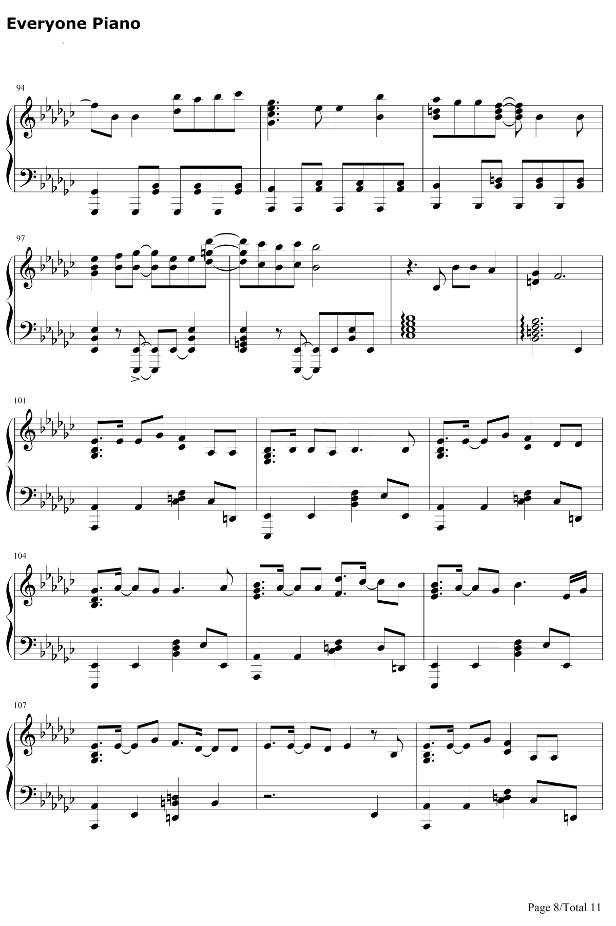 ドラマツルギー钢琴谱-初音未来-拟剧论8