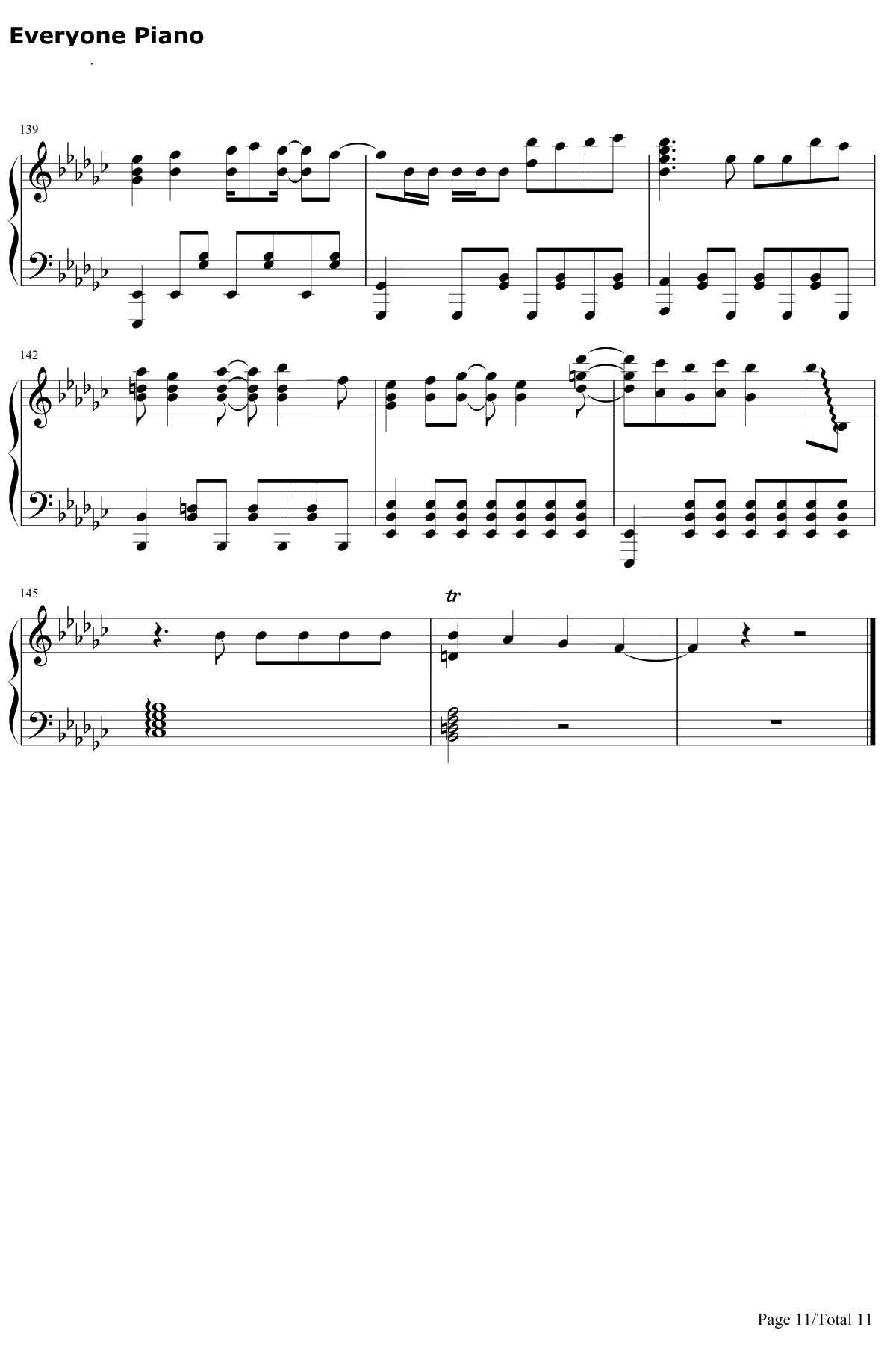 ドラマツルギー钢琴谱-初音未来-拟剧论11