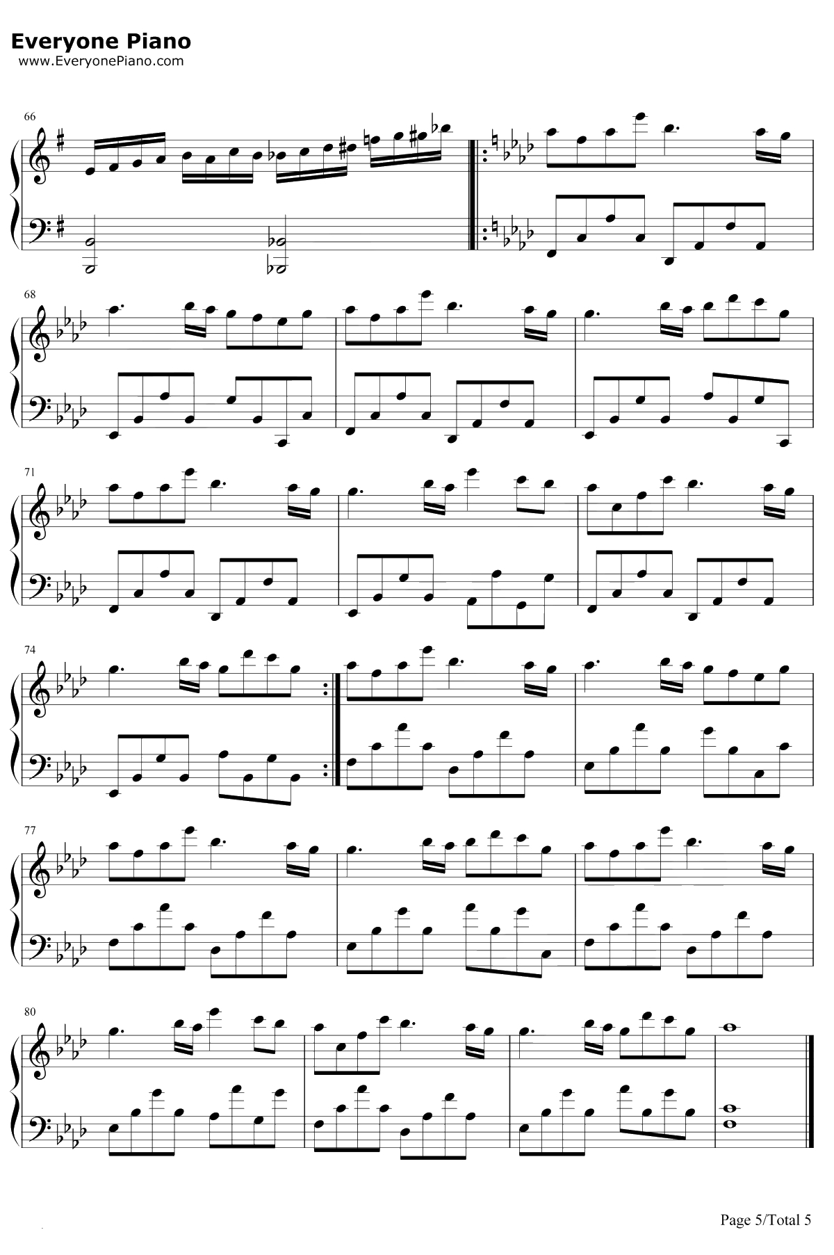 Next To You钢琴谱-KenArai-完整版5