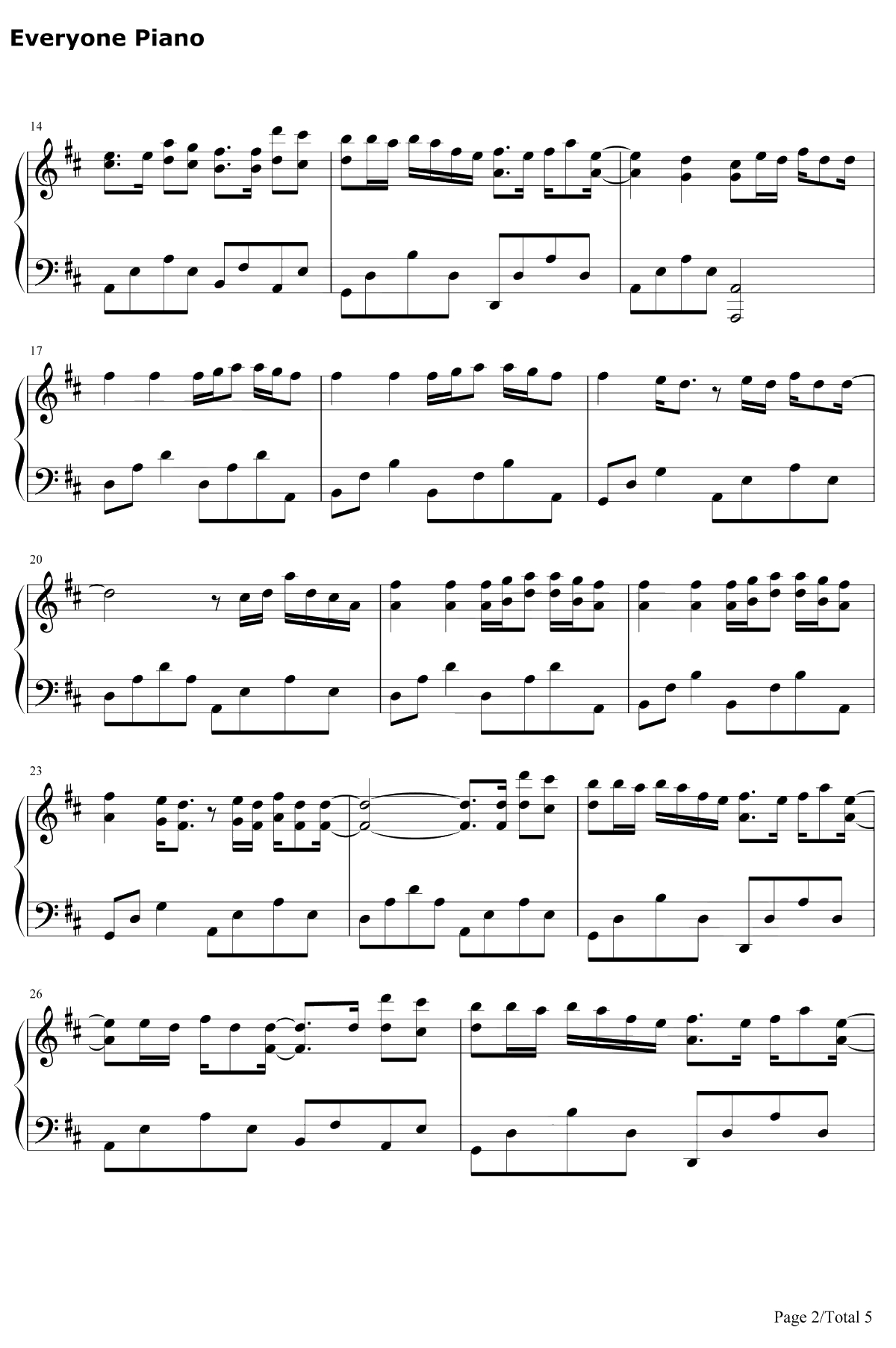 一百万个可能钢琴谱-ChristineWelch-华丽版2