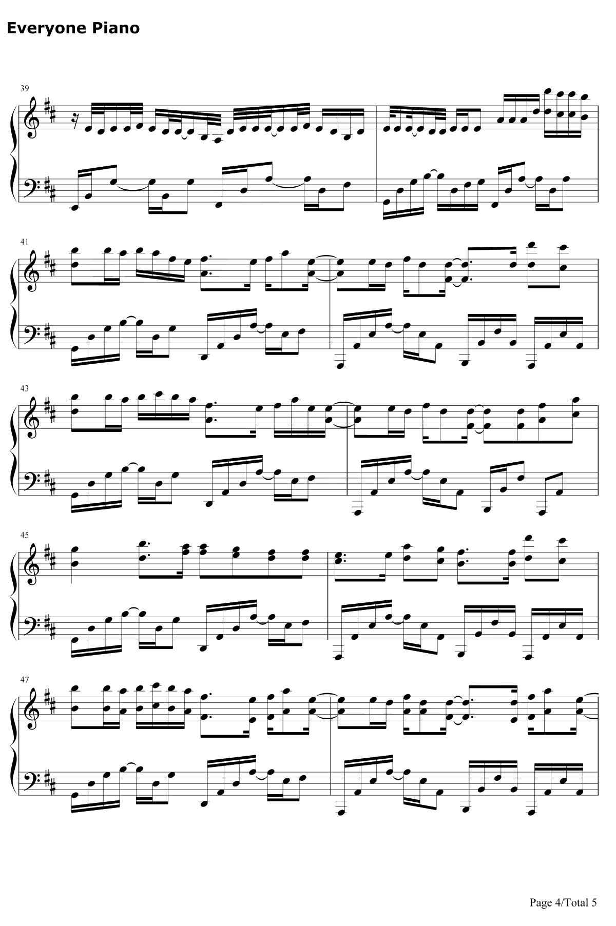 一百万个可能钢琴谱-ChristineWelch-华丽版4