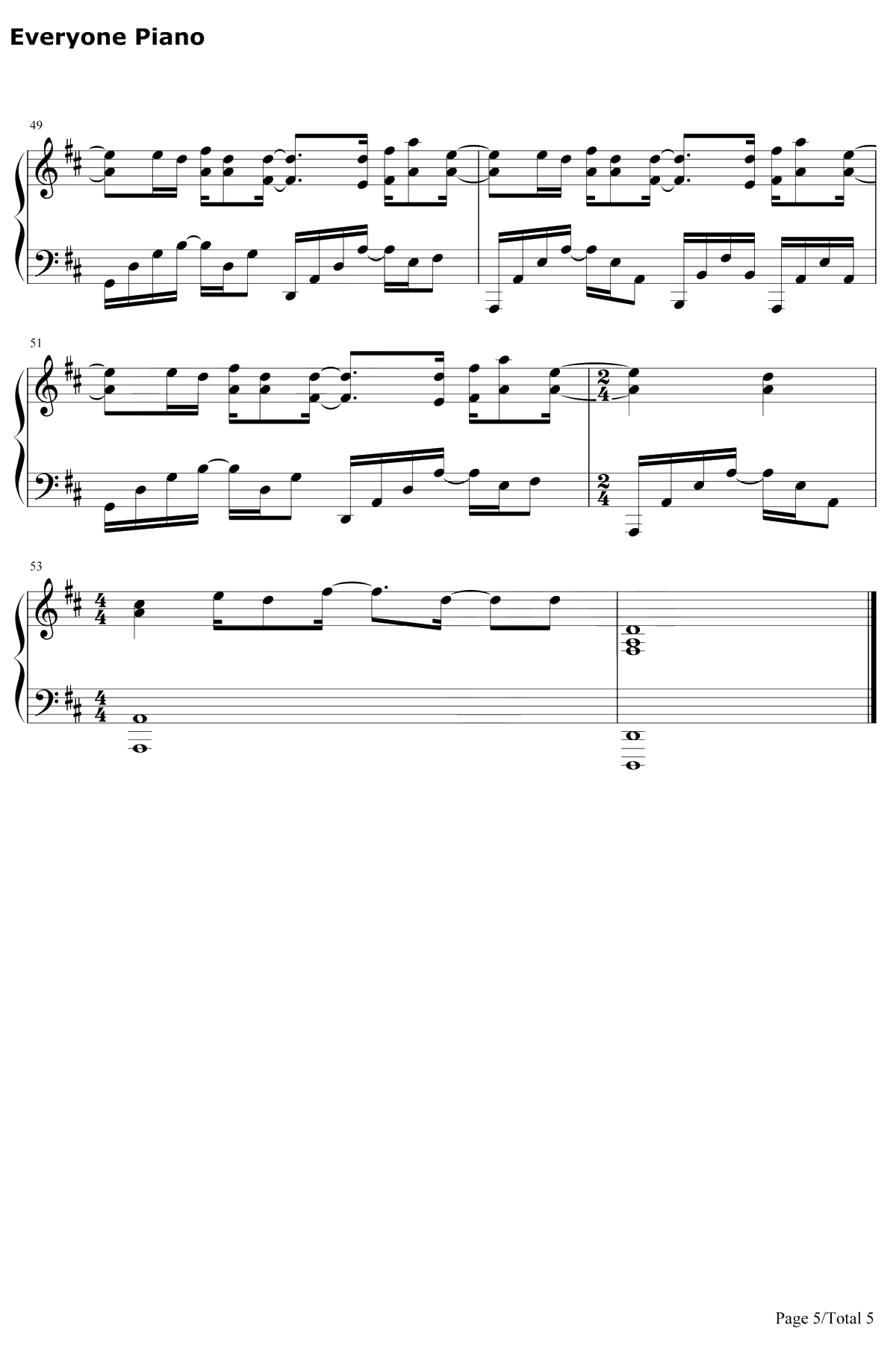 一百万个可能钢琴谱-ChristineWelch-华丽版5