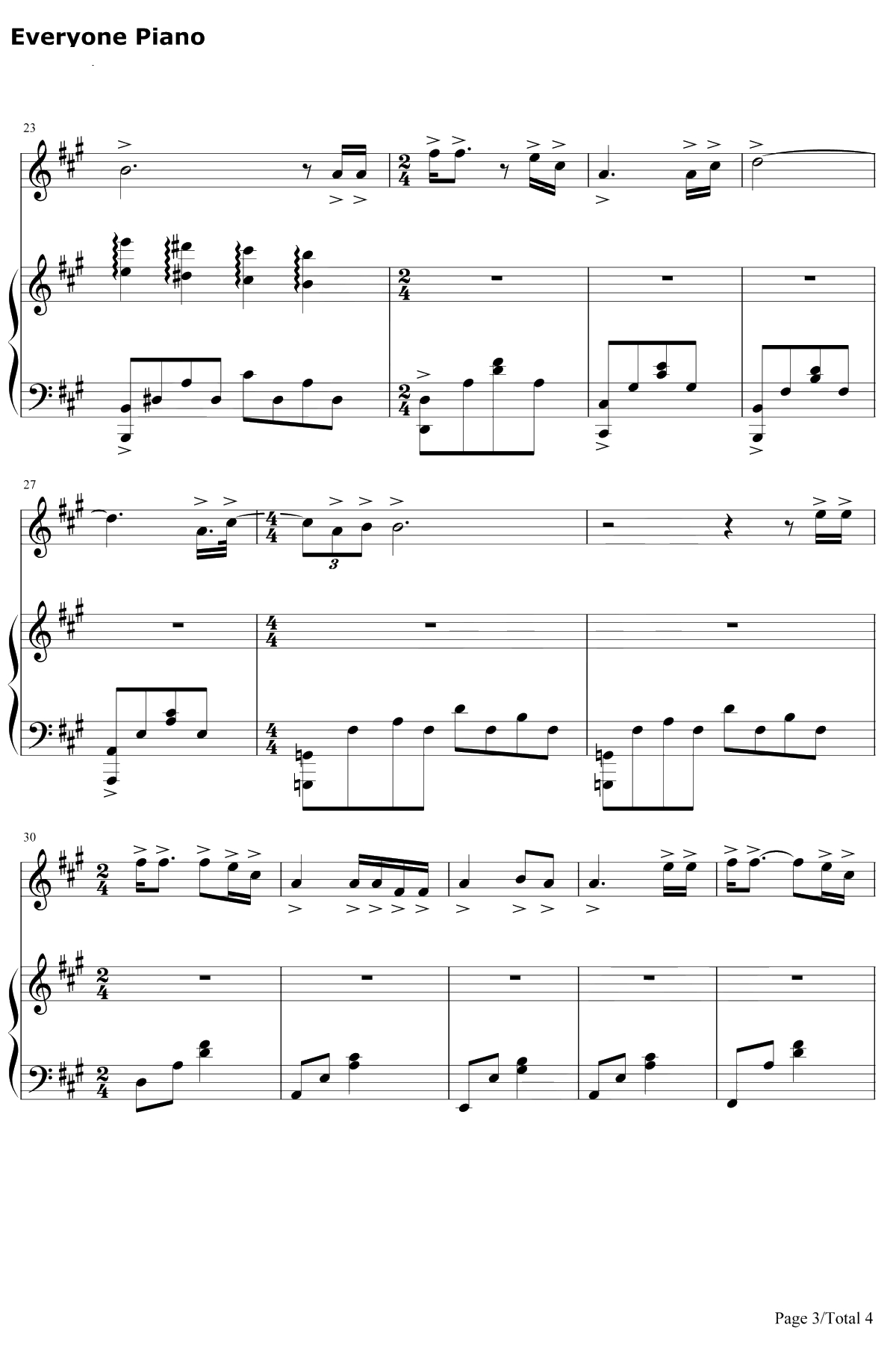 喵喵之歌钢琴谱-犬山犬子-神奇宝贝片尾曲3