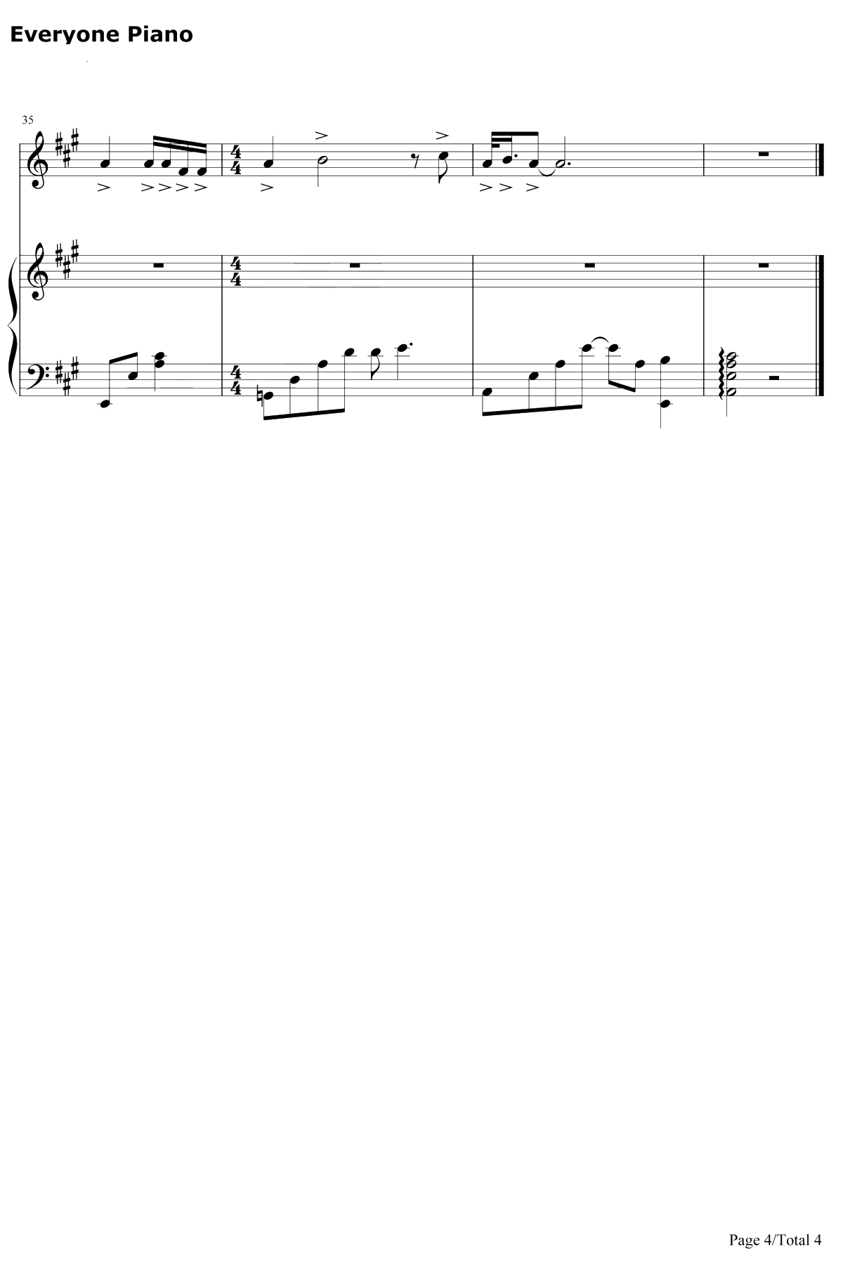 喵喵之歌钢琴谱-犬山犬子-神奇宝贝片尾曲4