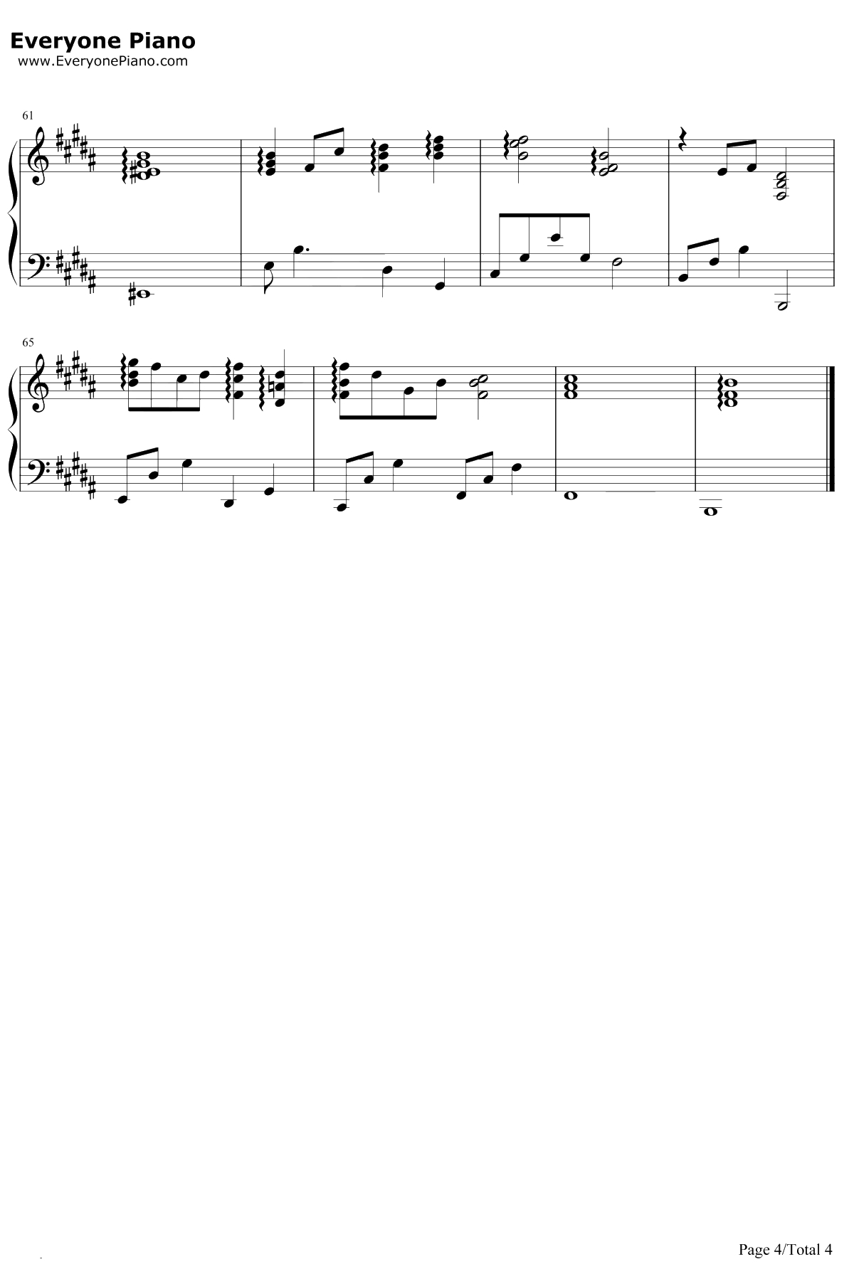 不哭钢琴谱-Sunnee-电影悲伤逆流成河推广曲-弹唱版4