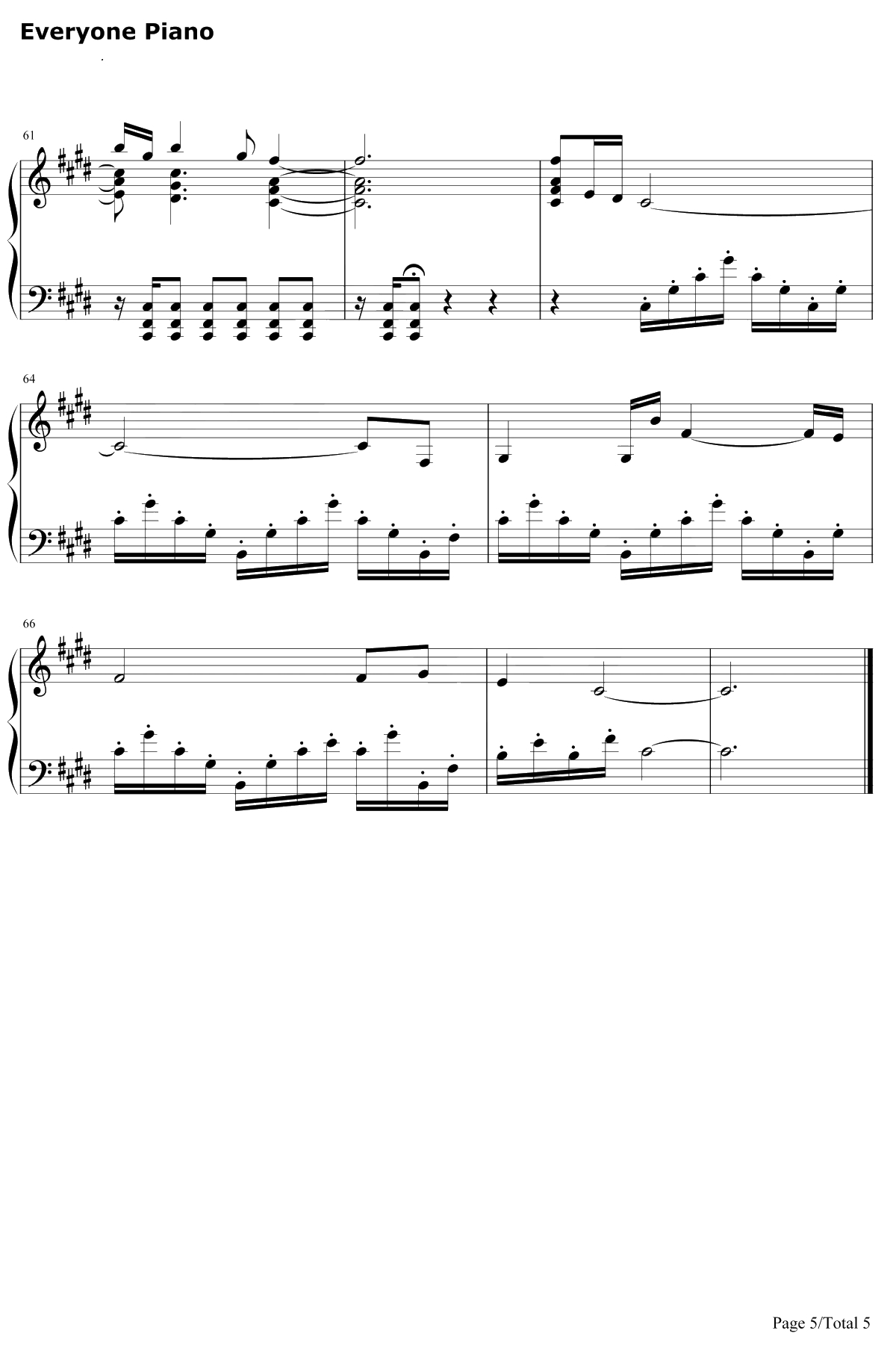 痴颜钢琴谱-麦振鸿-花千骨插曲5