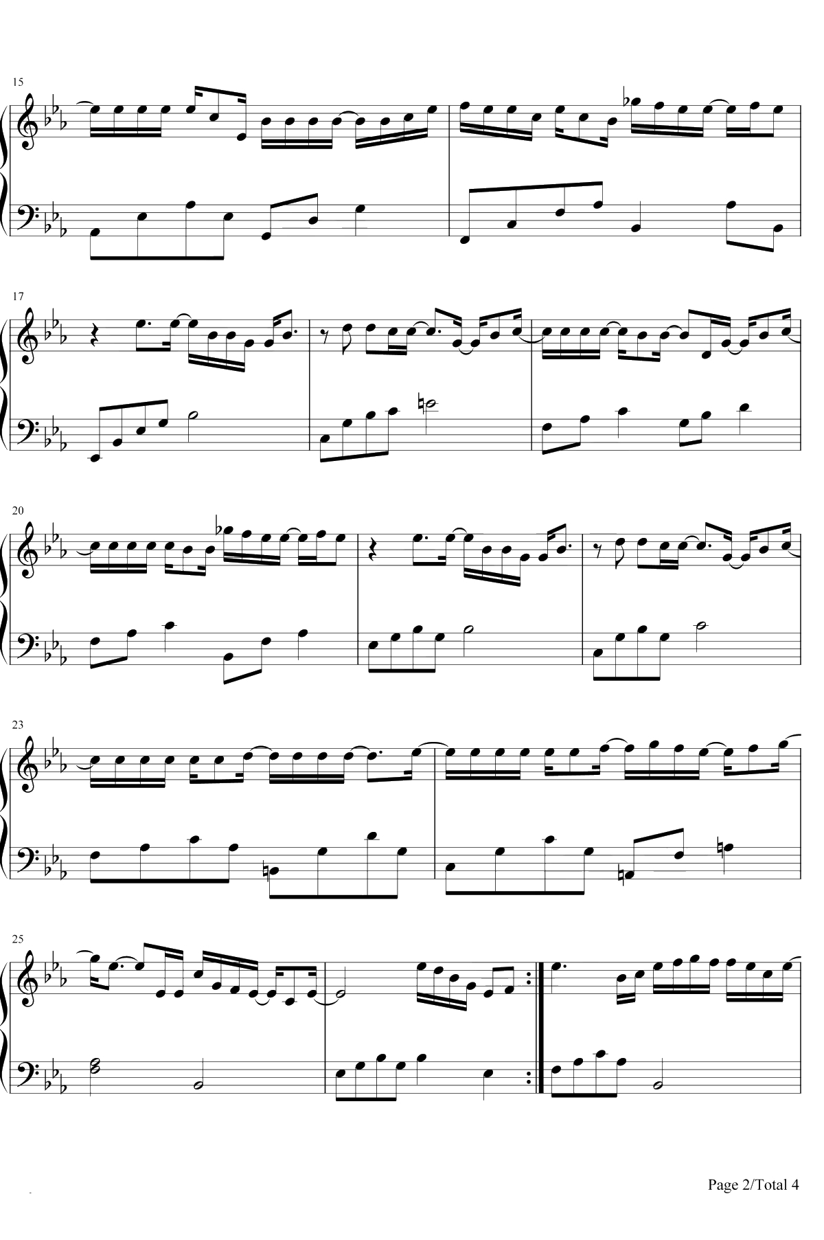 不搭钢琴谱-李荣浩2