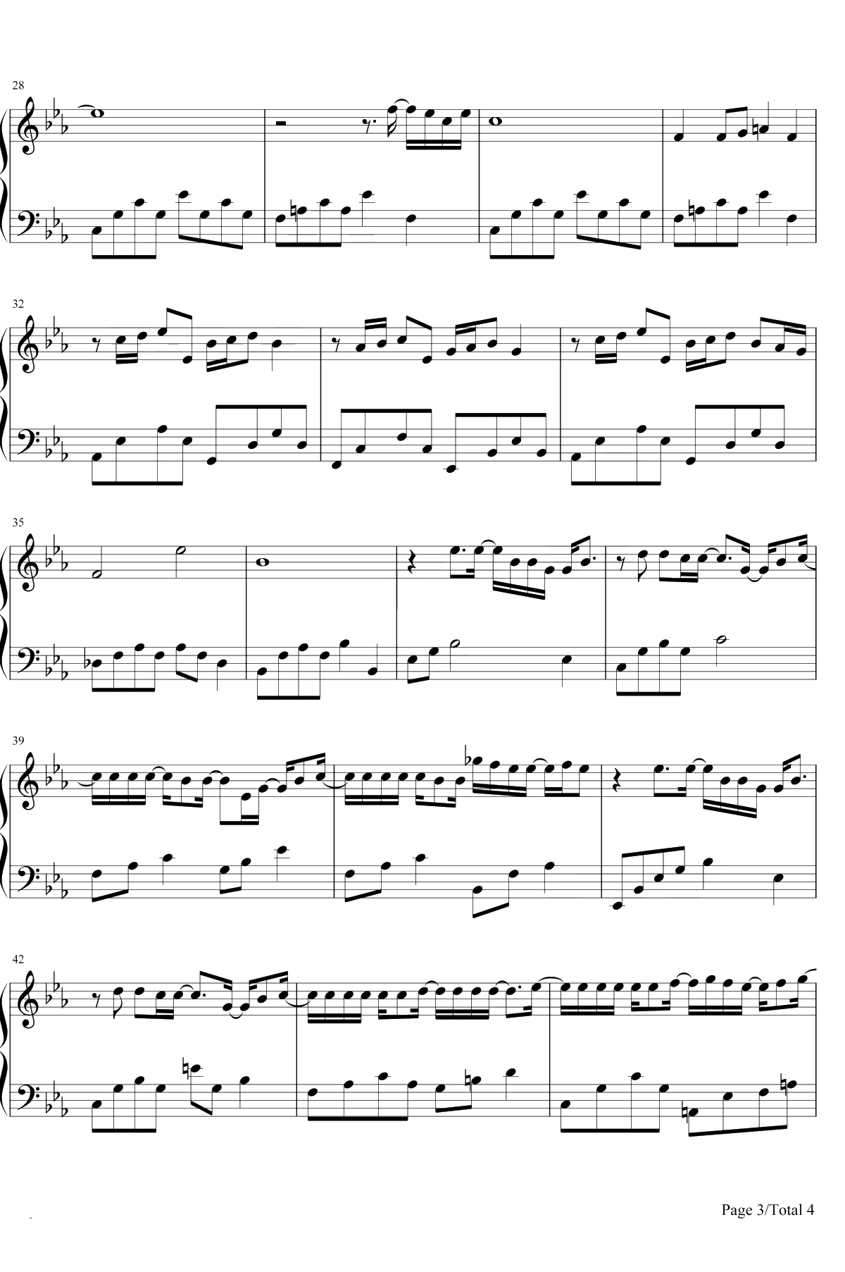 不搭钢琴谱-李荣浩3