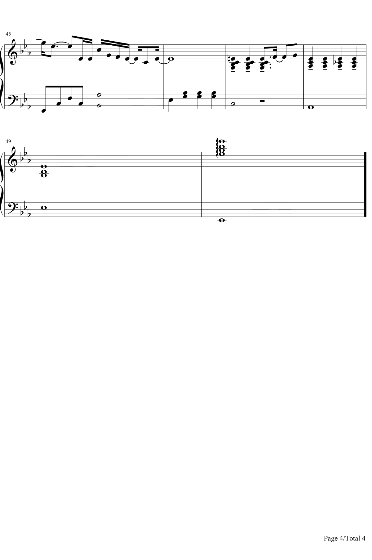 不搭钢琴谱-李荣浩4