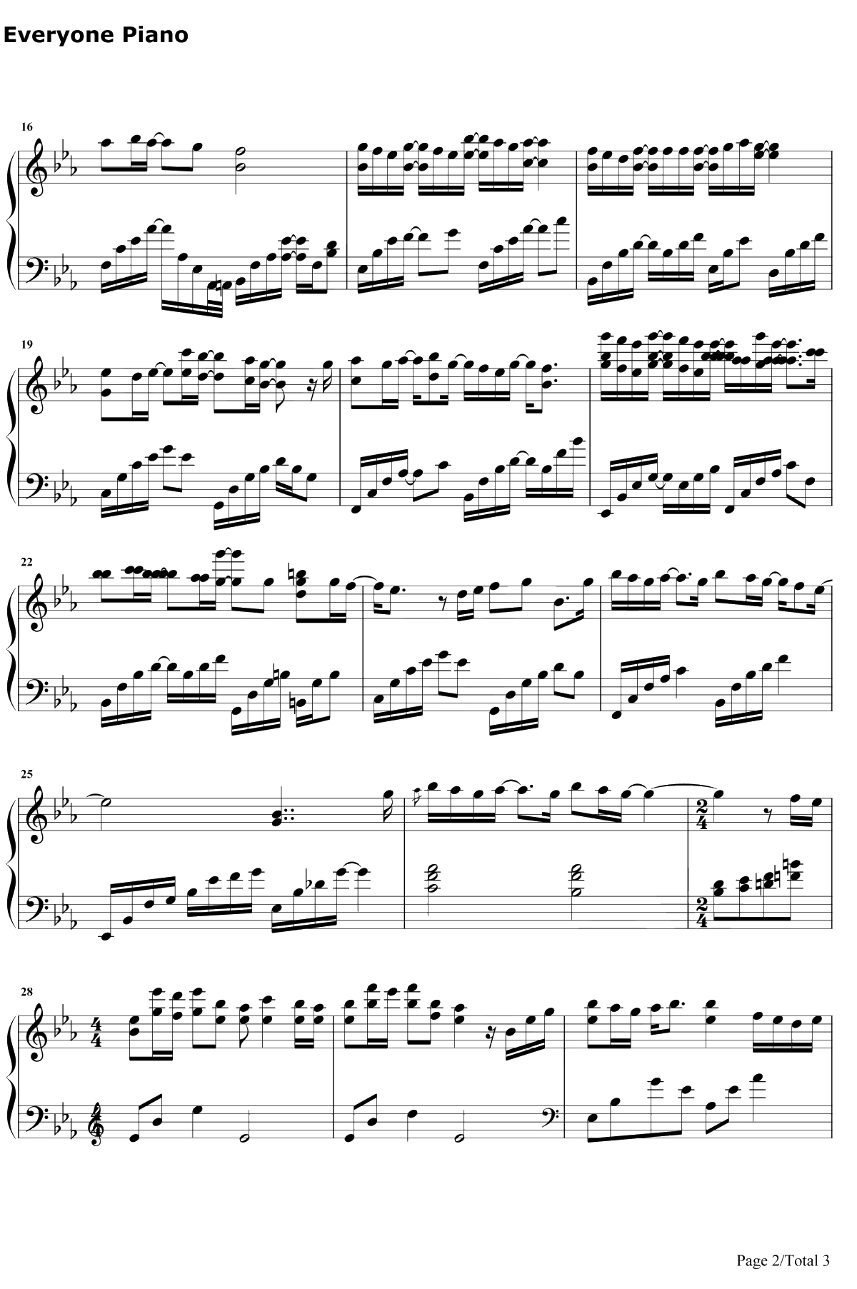 当时的我们钢琴谱-BY22