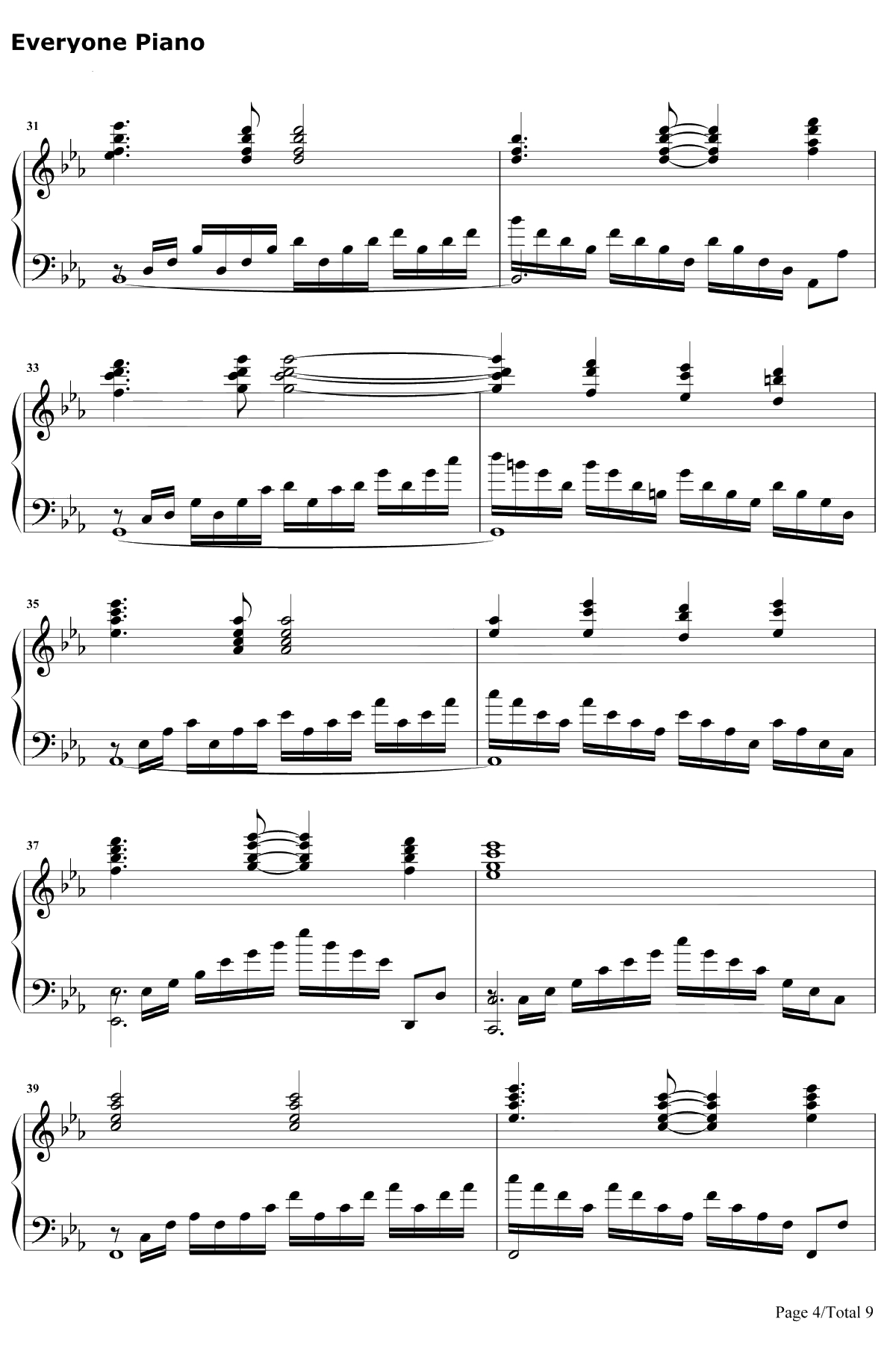 Swordland钢琴谱-梶浦由记-刀剑神域插曲4