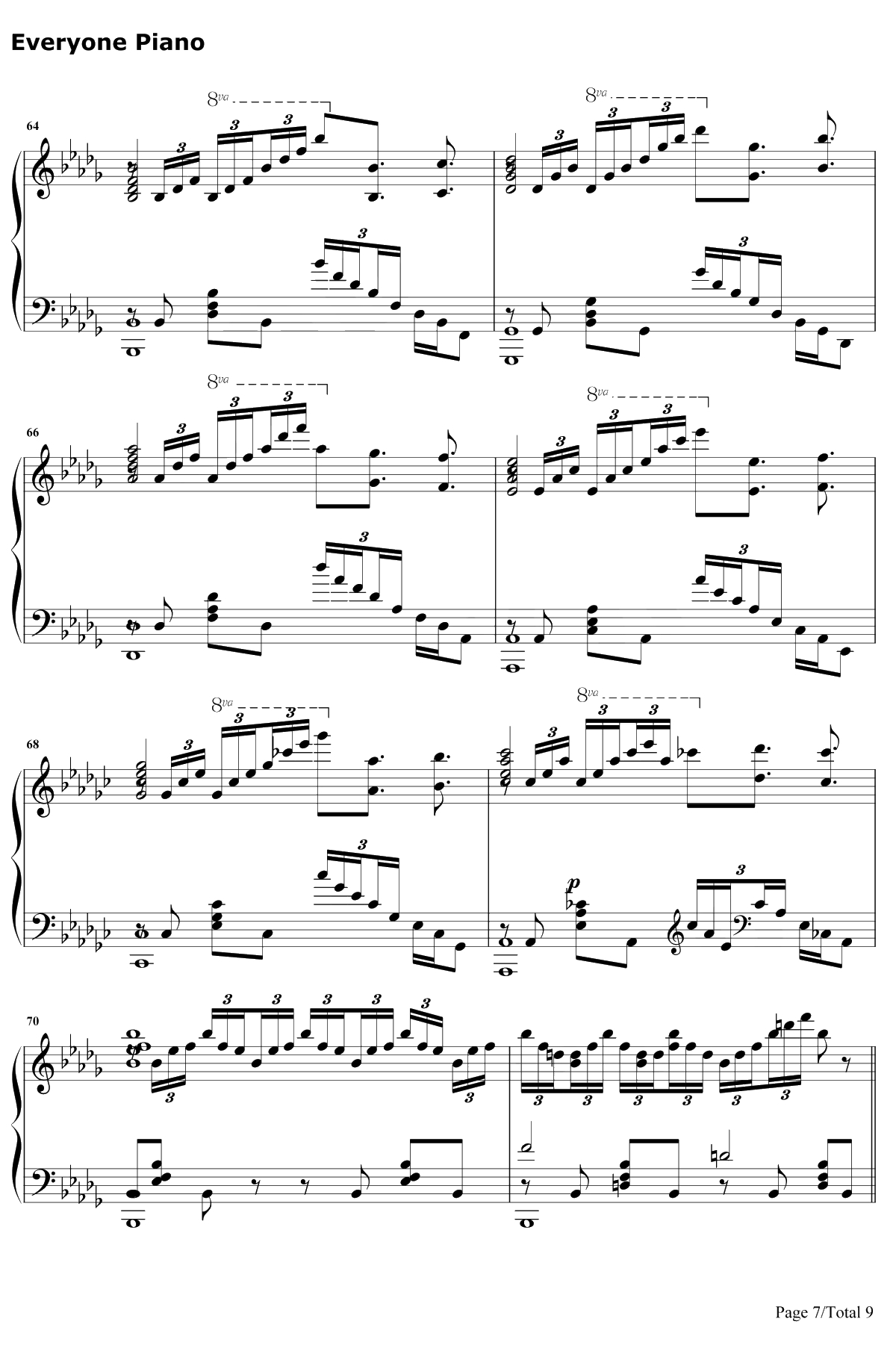 Swordland钢琴谱-梶浦由记-刀剑神域插曲7