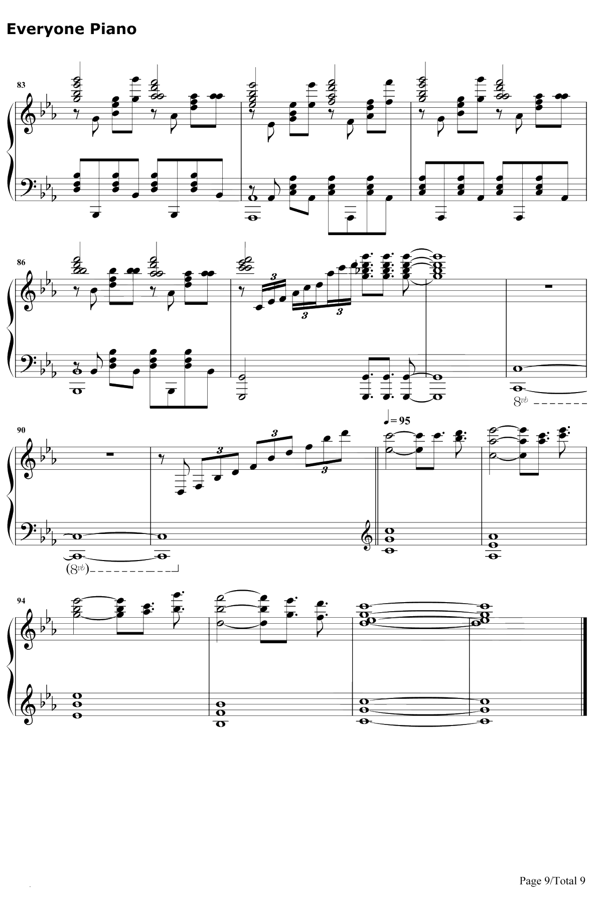 Swordland钢琴谱-梶浦由记-刀剑神域插曲9