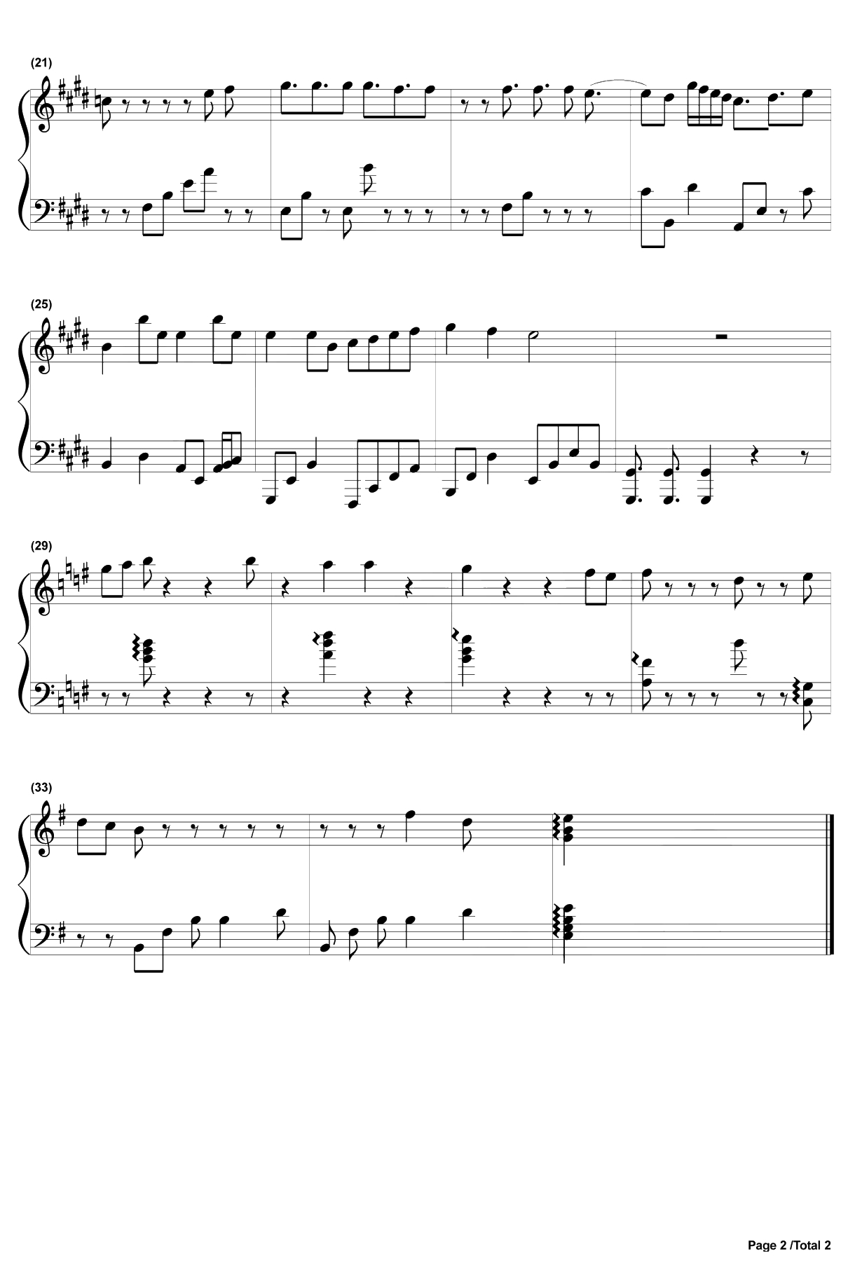 咸鱼的梦想钢琴谱-屎君爱玩EOP-不怕咸鱼没梦想就怕有梦想还在做咸鱼2