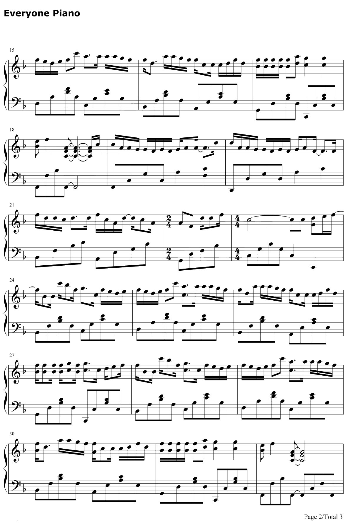 失忆钢琴谱-图小图-好像是每个人都拖着旧行李-抖音最火的失忆2