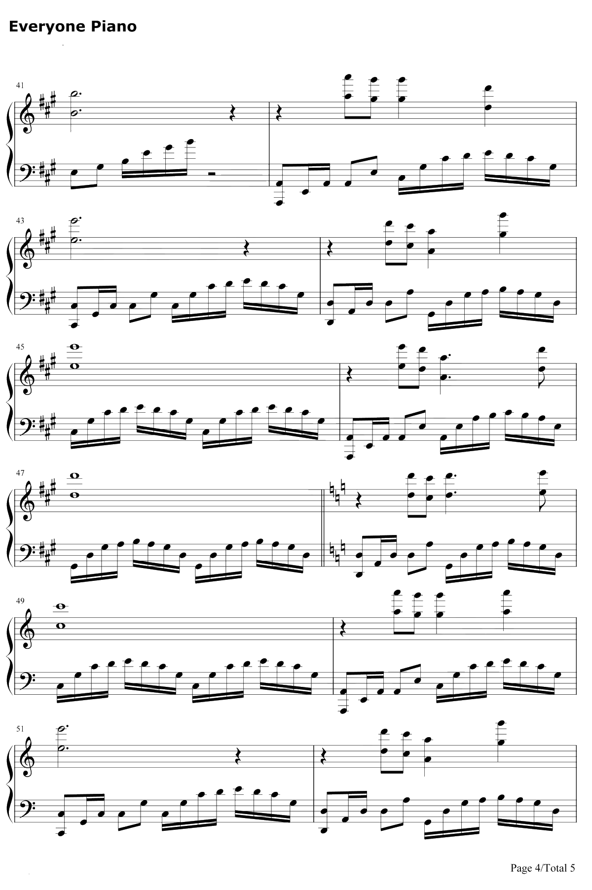 经典咏流传钢琴谱-张杰4