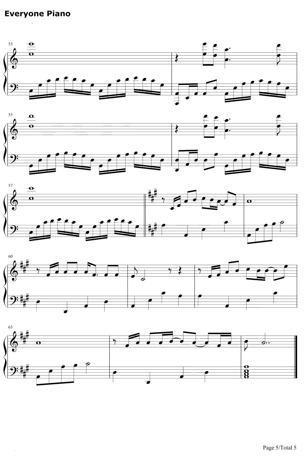 经典咏流传钢琴谱-张杰5