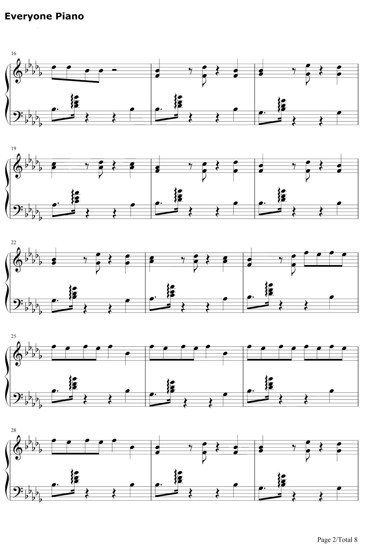 Go Go钢琴谱-防弹少年团2