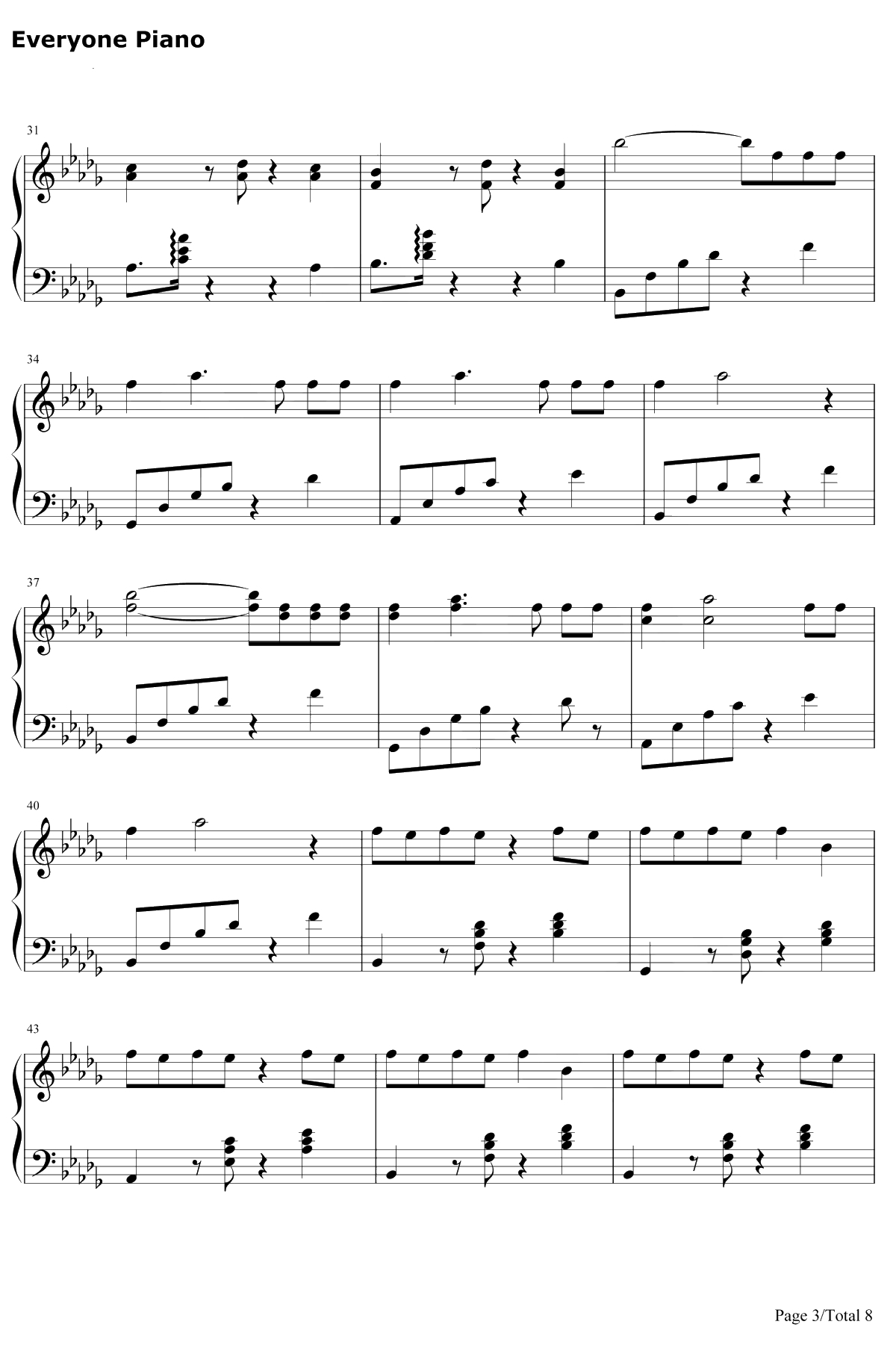 Go Go钢琴谱-防弹少年团3