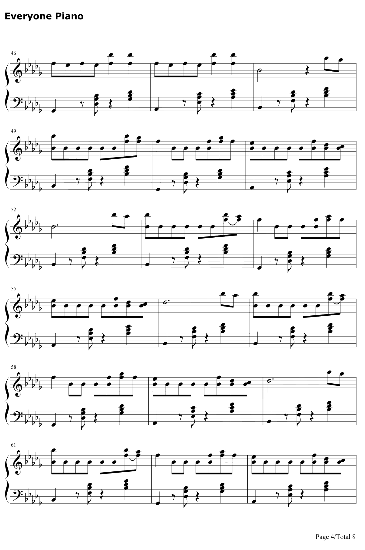 Go Go钢琴谱-防弹少年团4