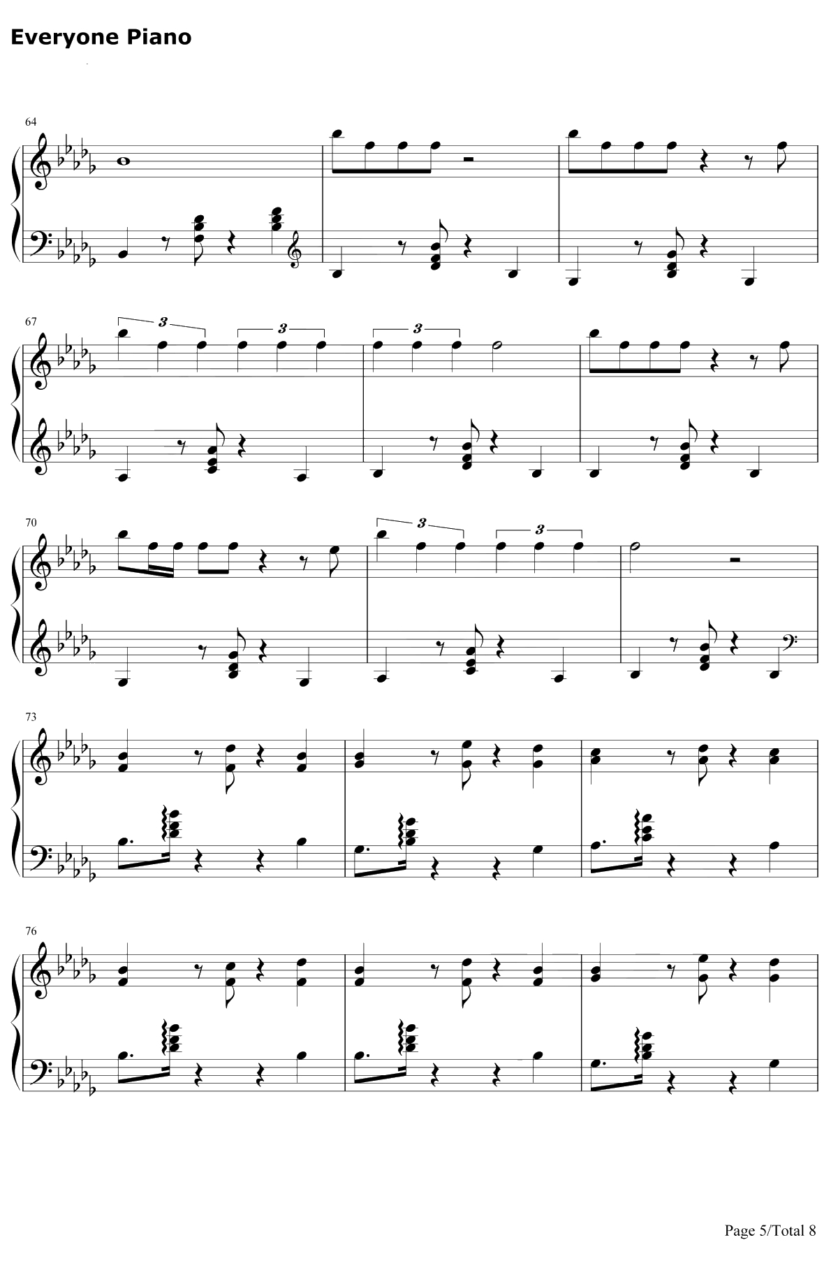 Go Go钢琴谱-防弹少年团5