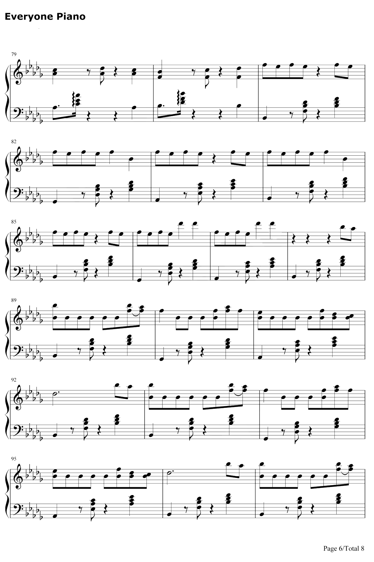 Go Go钢琴谱-防弹少年团6