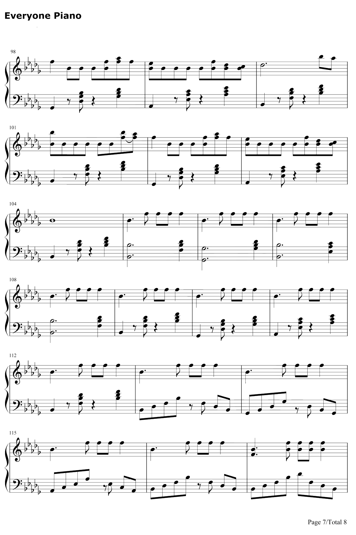 Go Go钢琴谱-防弹少年团7