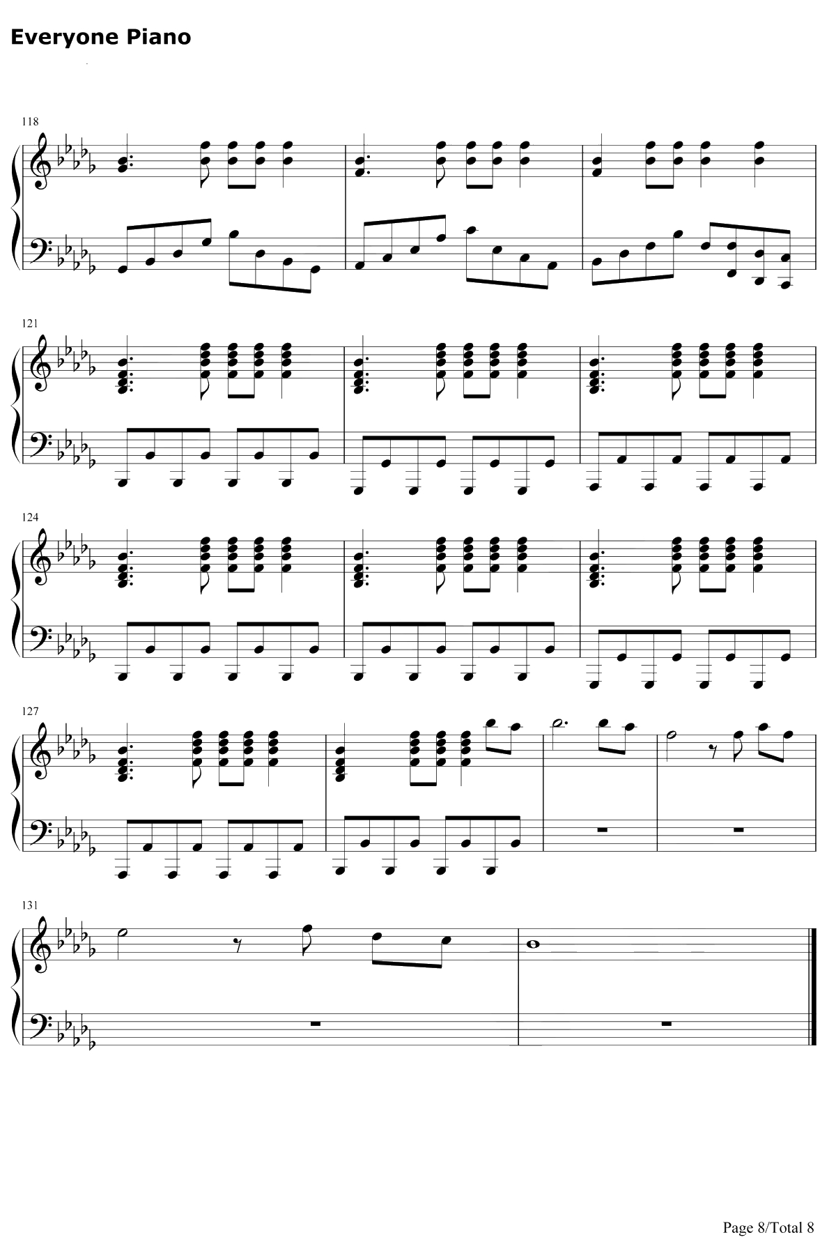 Go Go钢琴谱-防弹少年团8