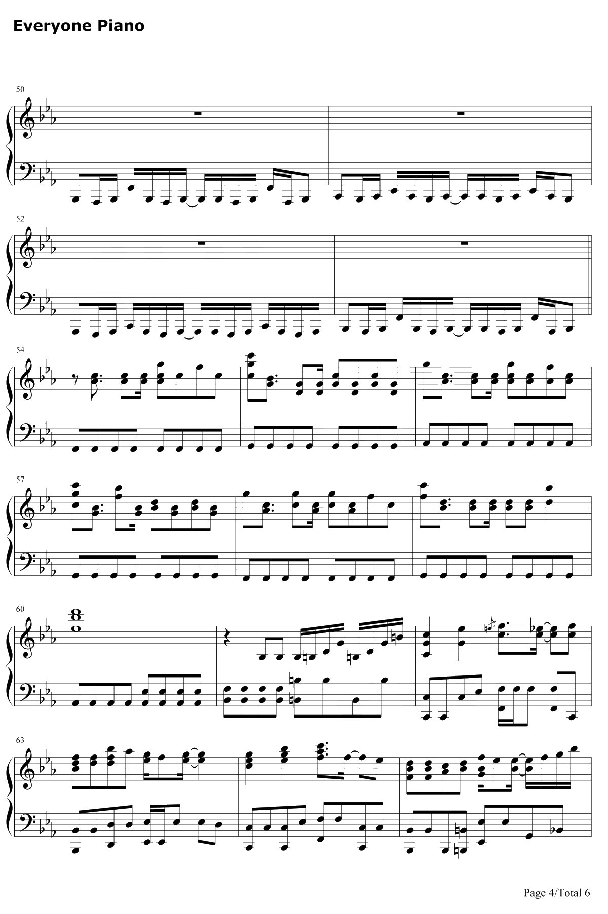 残酷天使的行动纲领钢琴谱-高桥洋子-残酷な天使のテーゼ4