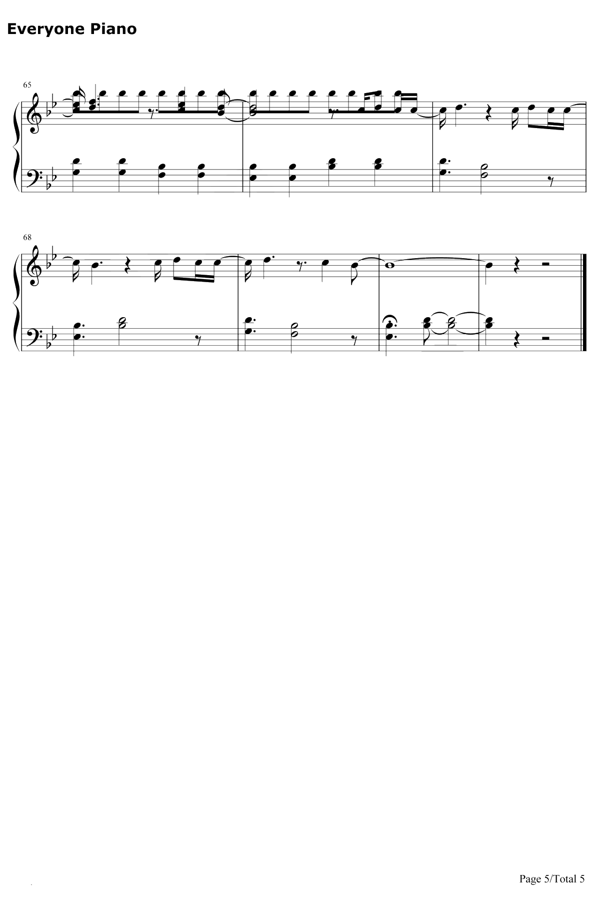 Hold Each Other钢琴谱-AGreatBigWorld5